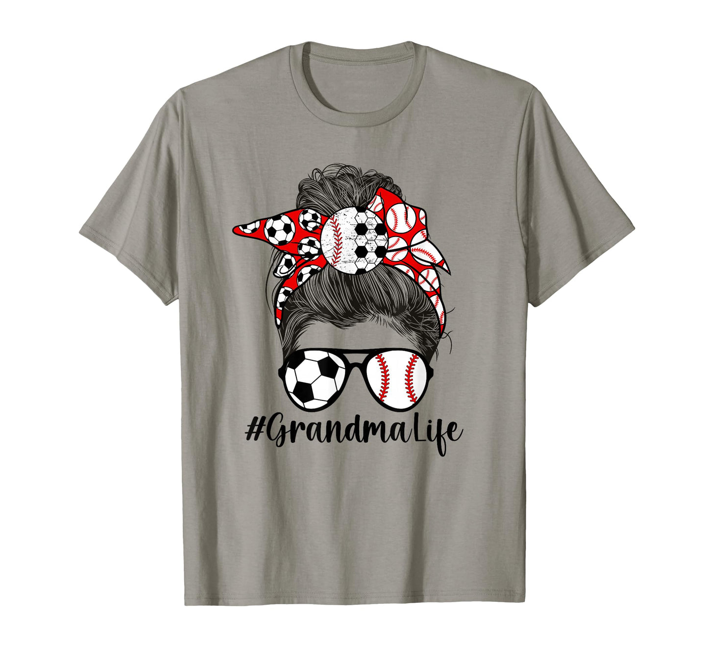 Soccer Baseball Grandma Life Baseball T-Shirt - Novelty Apparel for Adults - T-Shirt, Sweatshirt, Hoodie