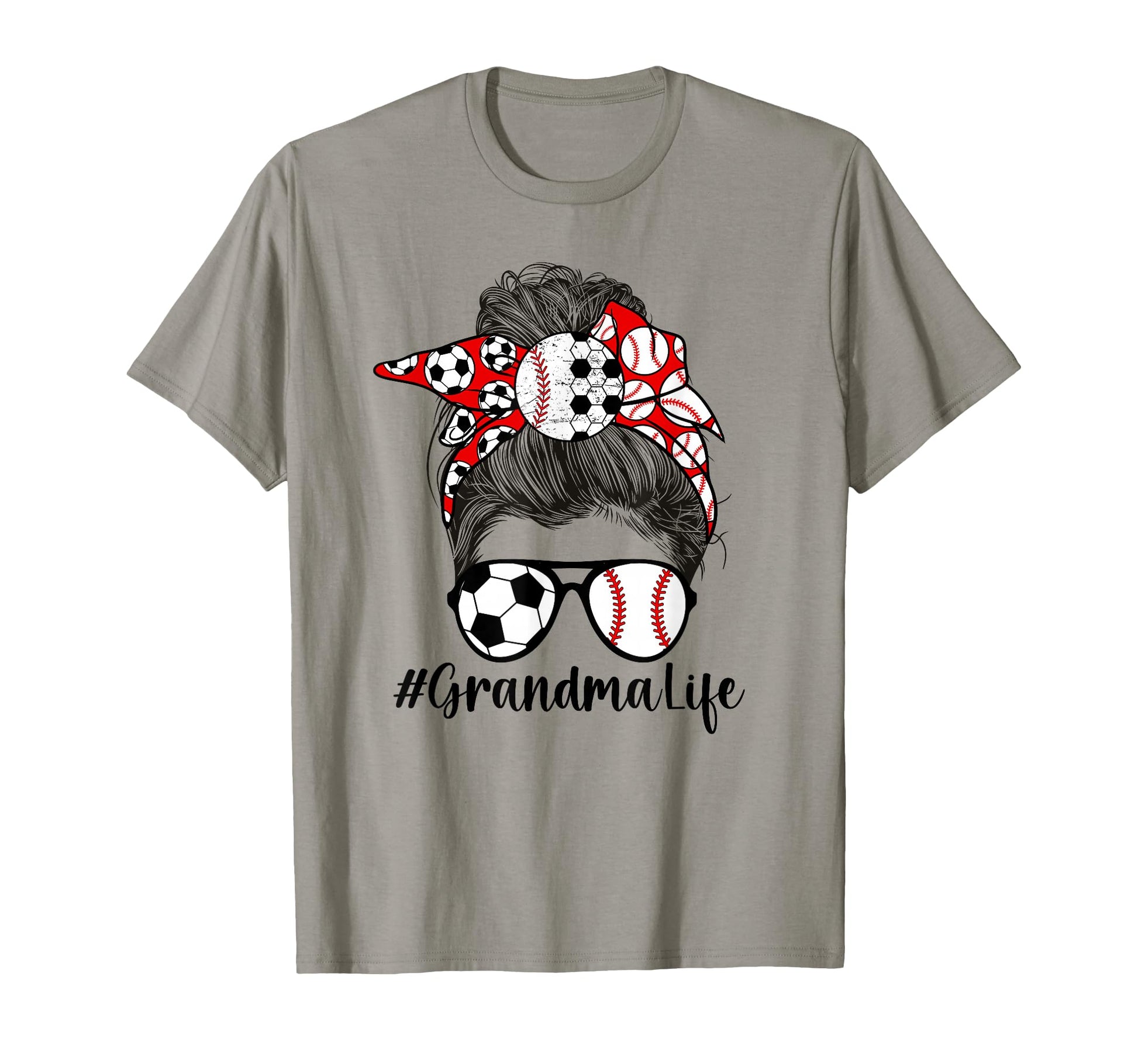 Soccer Baseball Grandma Life Baseball T-Shirt - Novelty Apparel for Adults - T-Shirt, Sweatshirt, Hoodie