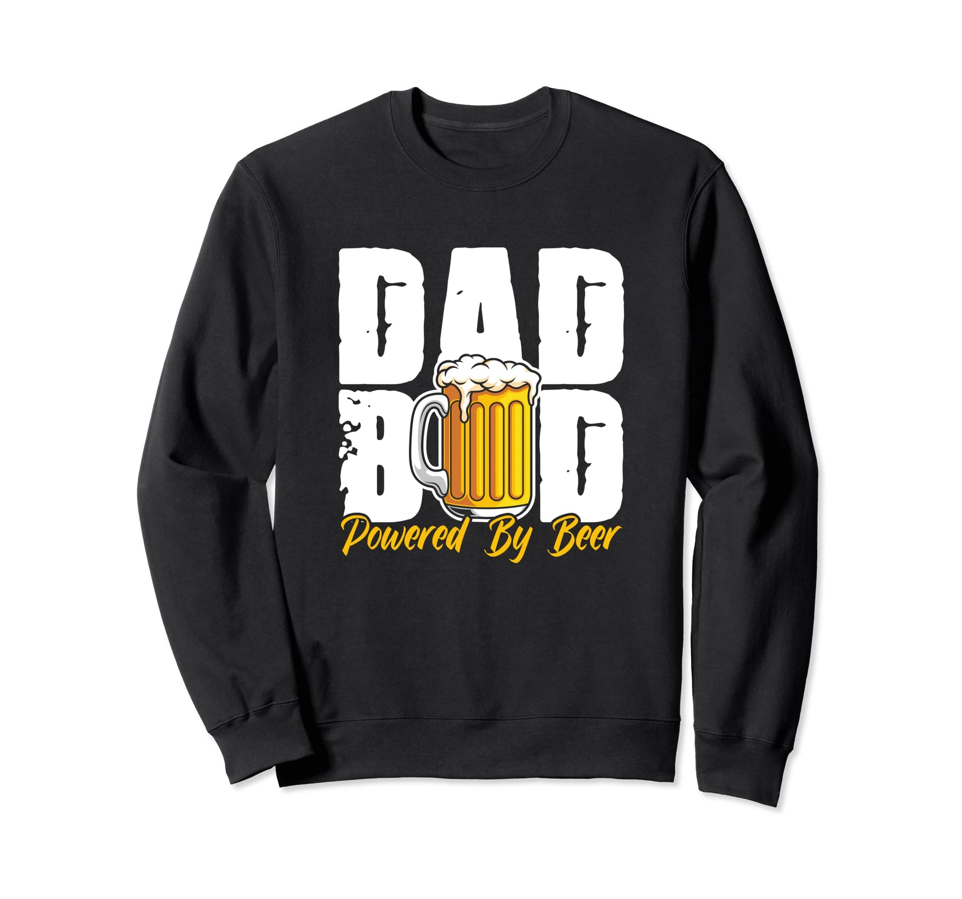 Dad Bod Powered Beer Drinker Father Sweatshirt - Aesthetic Graphic Unisex - T-Shirt, Sweatshirt, Hoodie