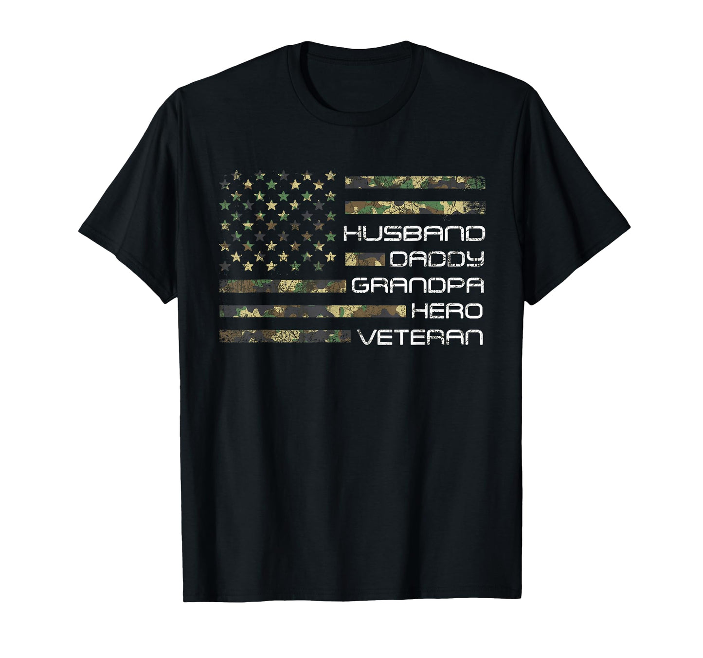 Husband Daddy Grandpa Hero Veteran T-Shirt - Novelty Apparel for Adults - T-Shirt, Sweatshirt, Hoodie