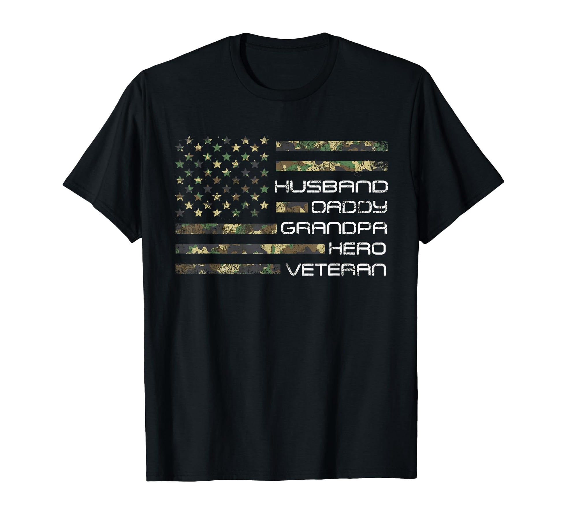 Husband Daddy Grandpa Hero Veteran T-Shirt - Novelty Apparel for Adults - T-Shirt, Sweatshirt, Hoodie