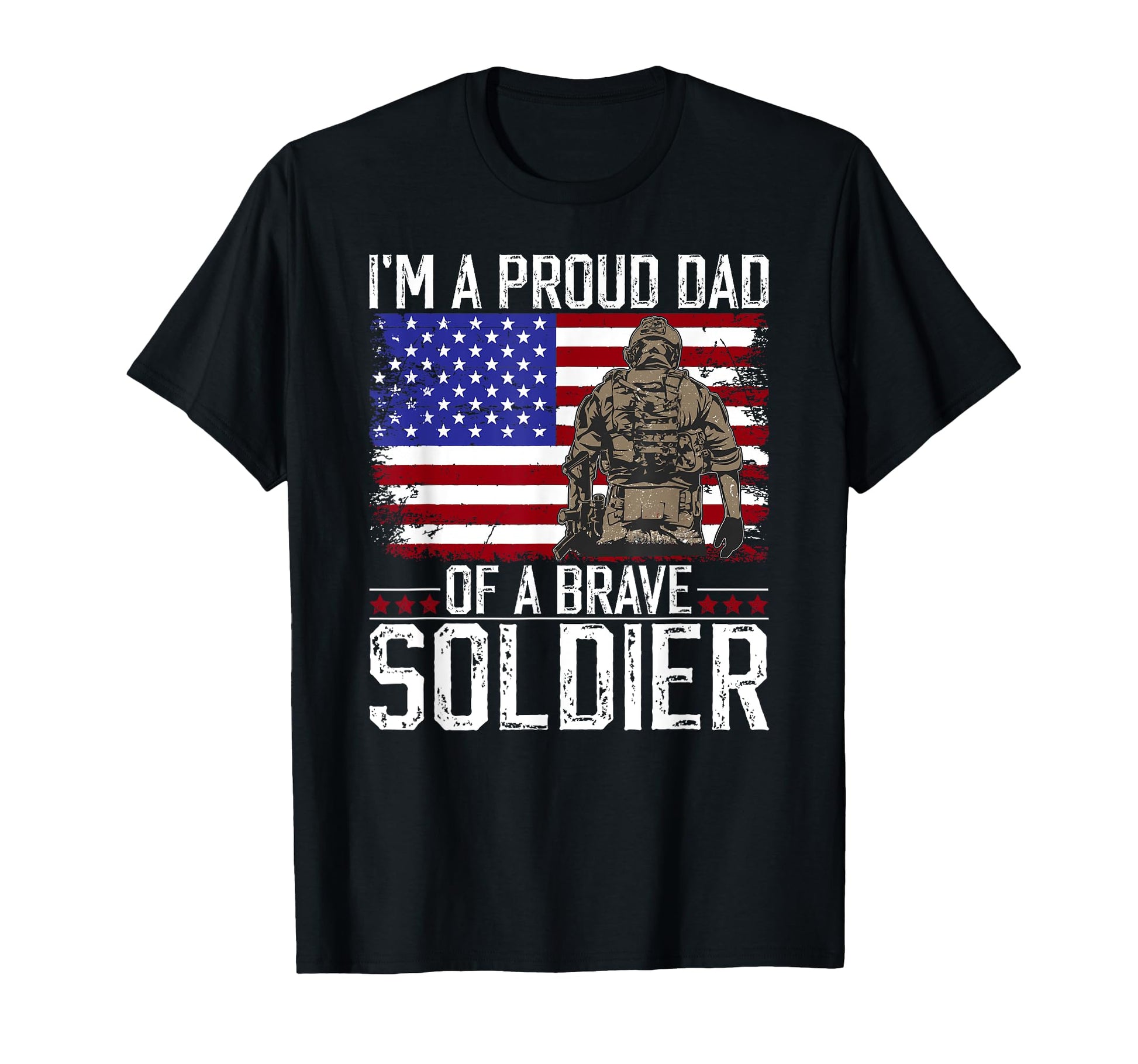 Im Proud Dad Military Dad Us Flag T-Shirt - Streetwear Style for Adults - T-Shirt, Sweatshirt, Hoodie