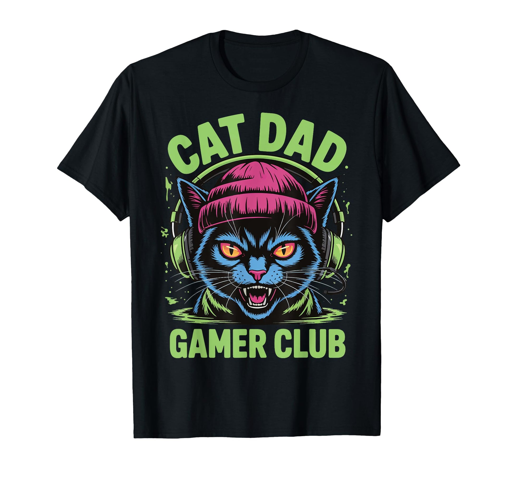 Gamer Gaming Cat Father Video Game Sweatshirt - Minimalist Print Men Women - T-Shirt, Sweatshirt, Hoodie