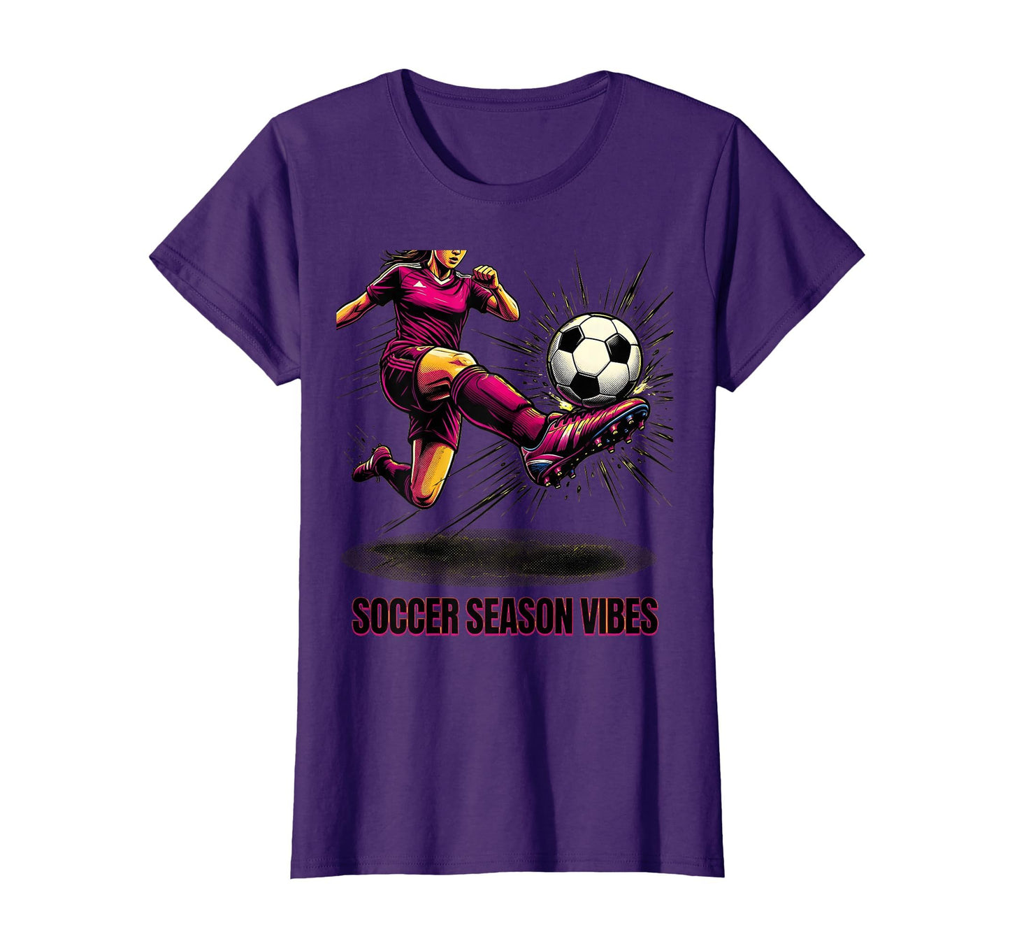 Soccer Season Vibes Womens T-Shirt - Minimalist Print Unisex - T-Shirt, Sweatshirt, Hoodie