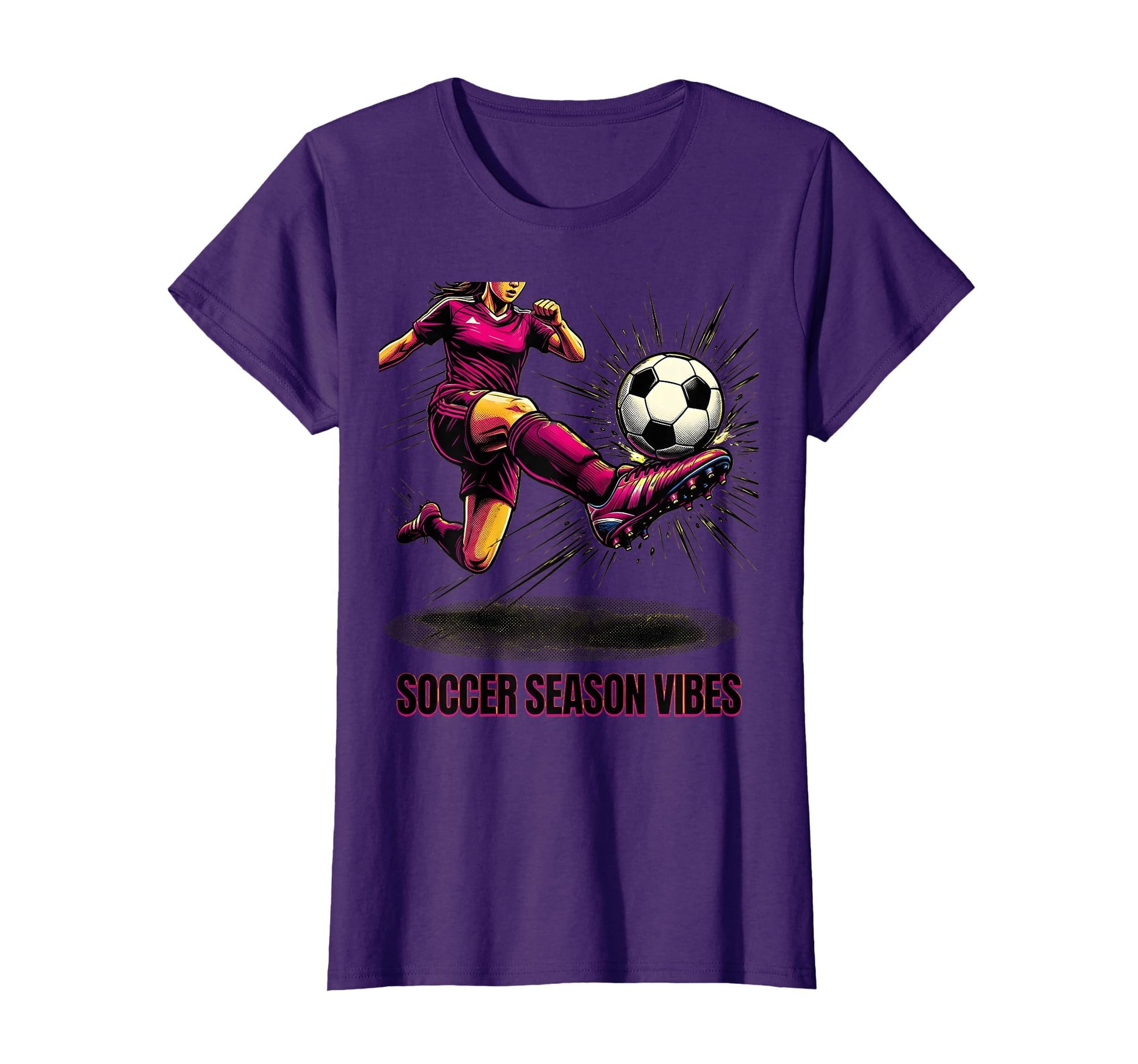 Soccer Season Vibes Womens T-Shirt - Minimalist Print Unisex - T-Shirt, Sweatshirt, Hoodie