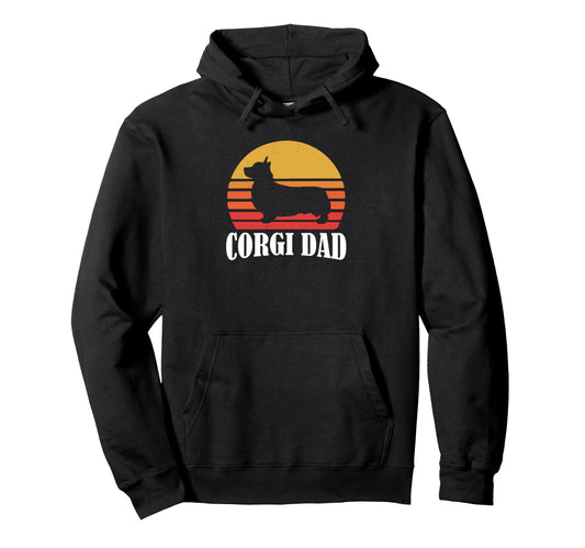 70S Sunset Pembroke Welsh Corgi Dog Hoodie - Aesthetic Graphic Men Women - T-Shirt, Sweatshirt, Hoodie