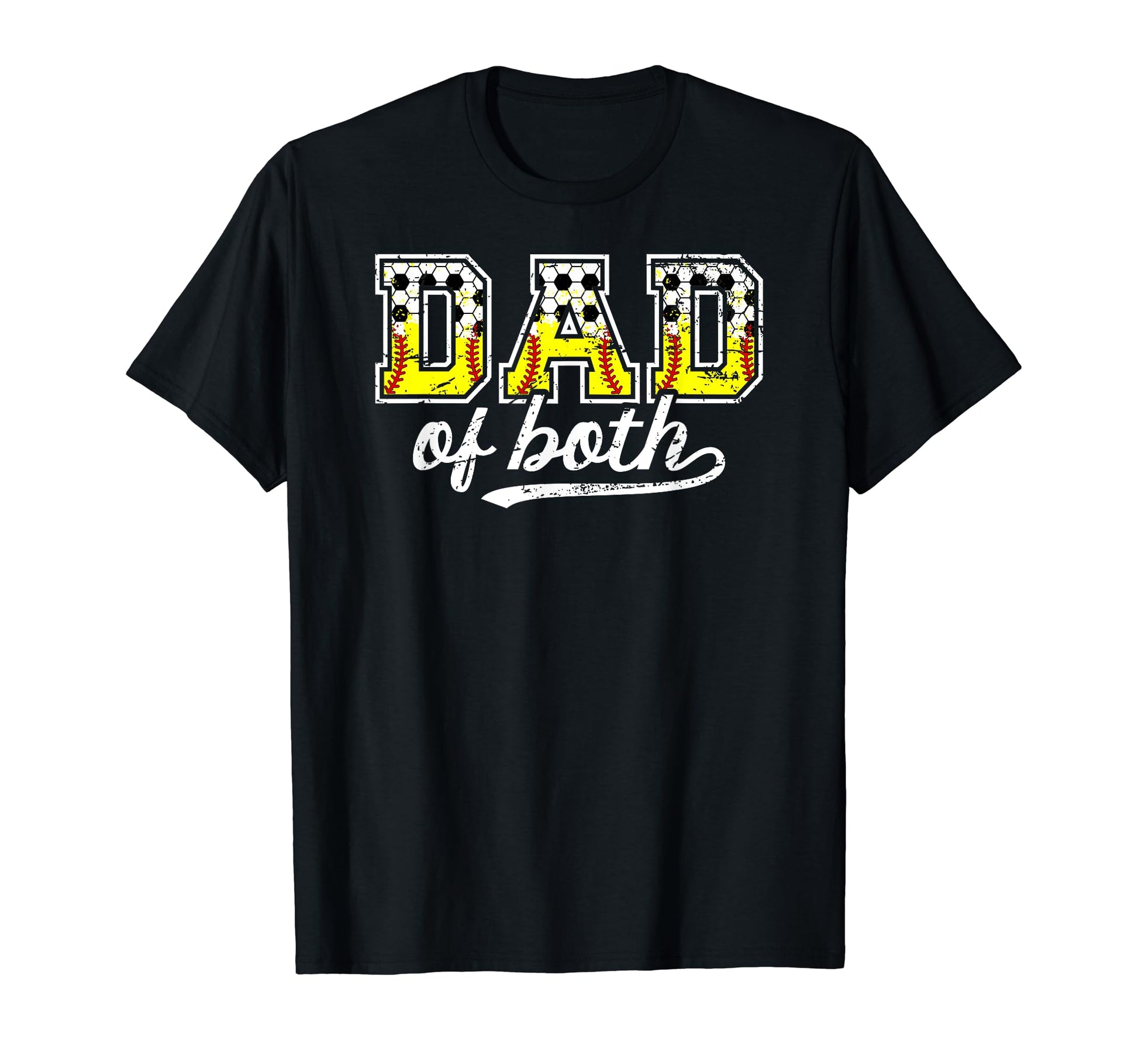 Dad Both Softball Soccer Dad Soccer T-Shirt - Graphic Print for Adults - T-Shirt, Sweatshirt, Hoodie