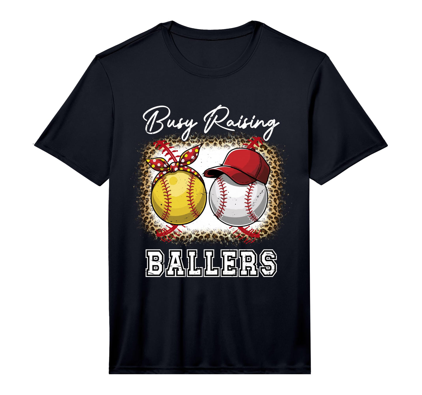 Busy Raising Ballers Baseball Softball T-Shirt - Novelty Apparel Men Women - T-Shirt, Sweatshirt, Hoodie