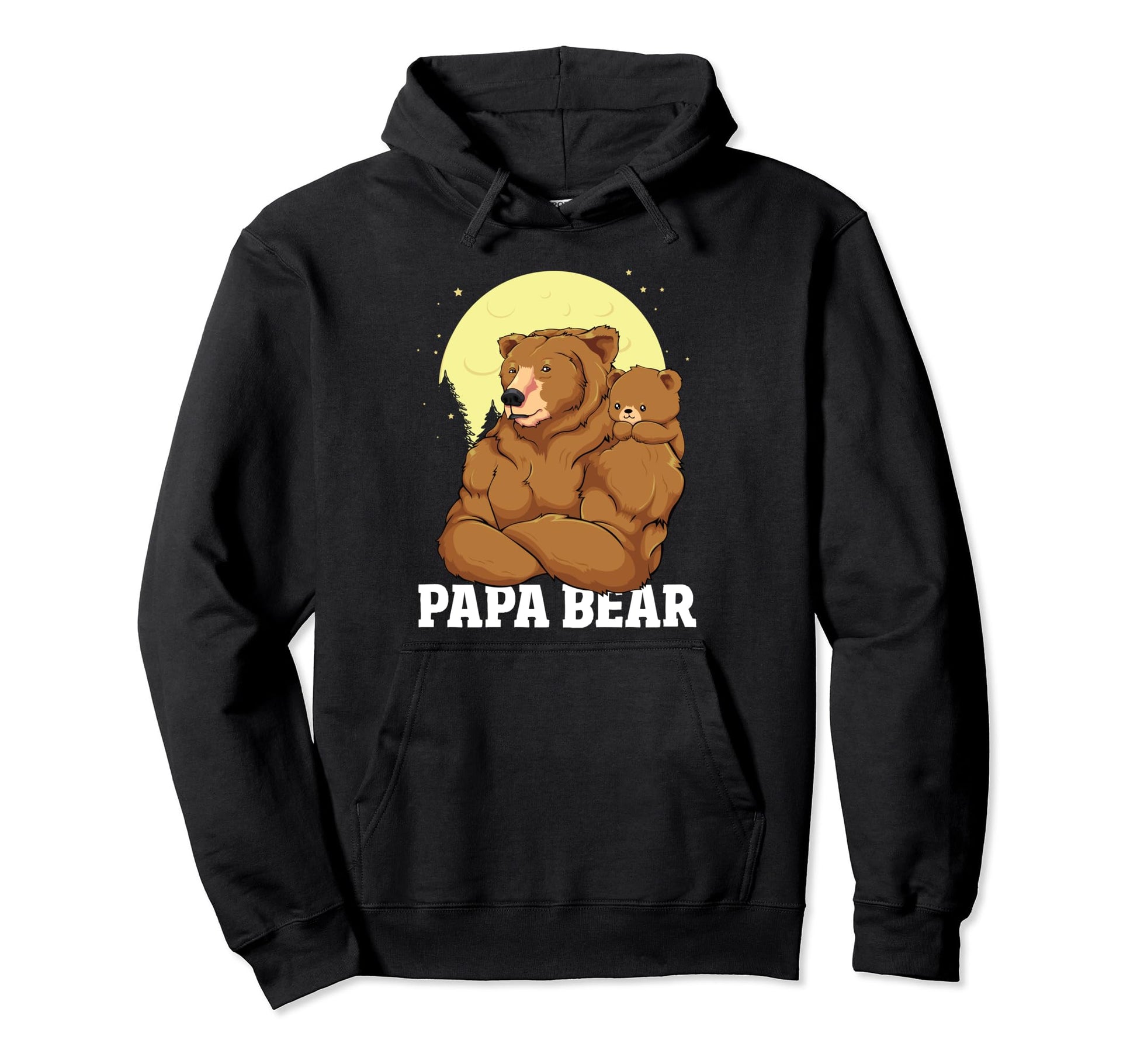 Papa Bear Outdoors Son Bear Dad Fathers Hoodie - Minimalist Print Unisex - T-Shirt, Sweatshirt, Hoodie