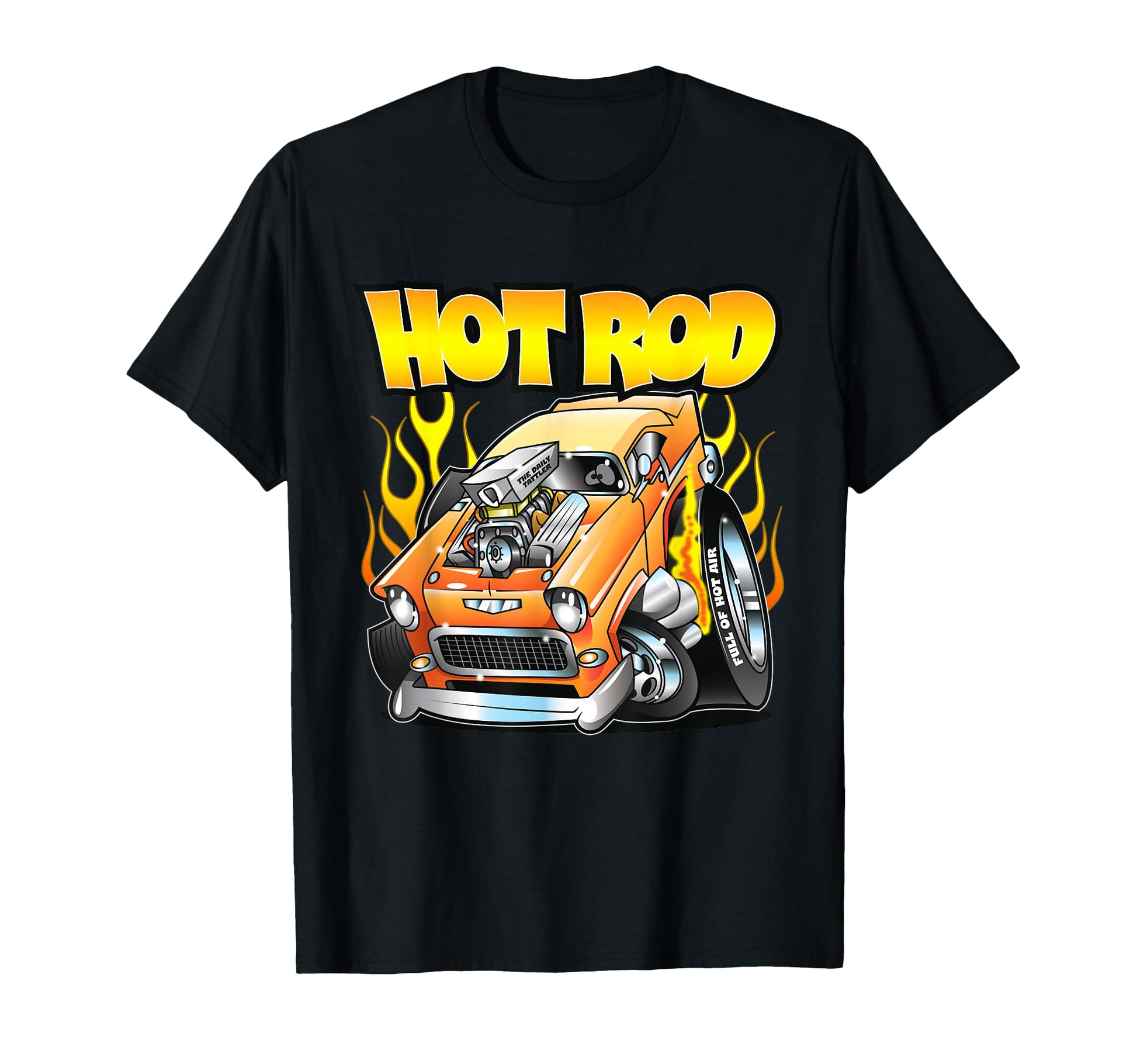 Hot Rod 55 Gasser Blown Jacked Up Flames T-Shirt - Unique Graphic Unisex - T-Shirt, Sweatshirt, Hoodie