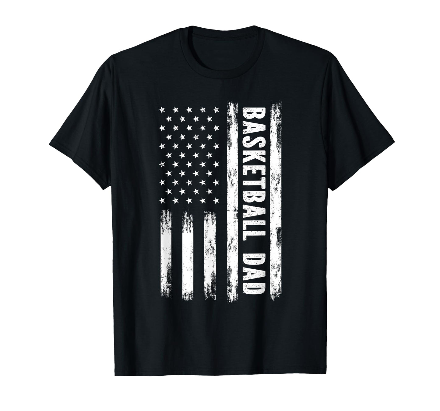 Basketball Dad American Flag Grunge T-Shirt - Streetwear Style for Adults - T-Shirt, Sweatshirt, Hoodie