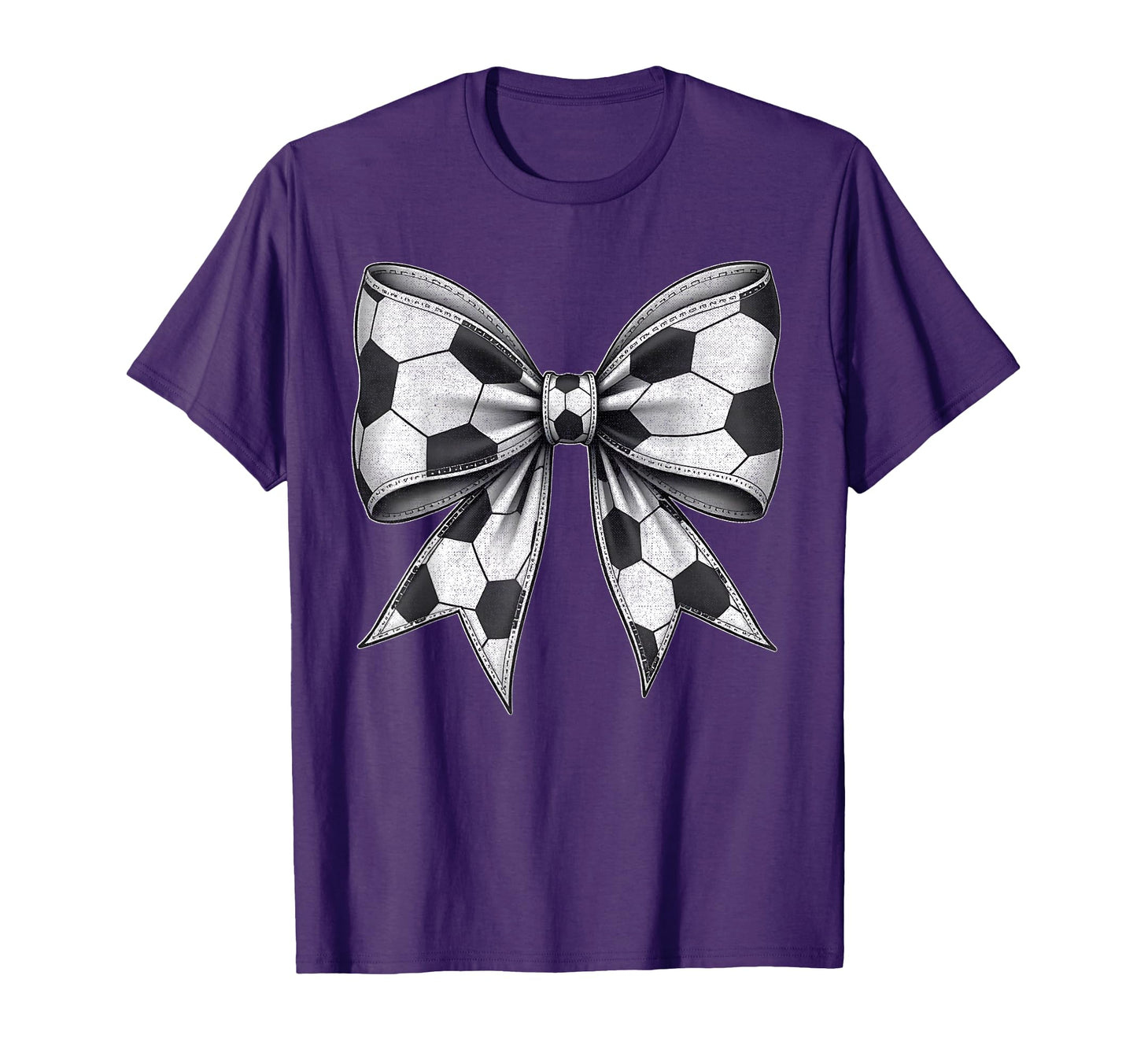 Soccer Ball Bow Mono Football Game T-Shirt - Trendy Graphic for Adults - T-Shirt, Sweatshirt, Hoodie
