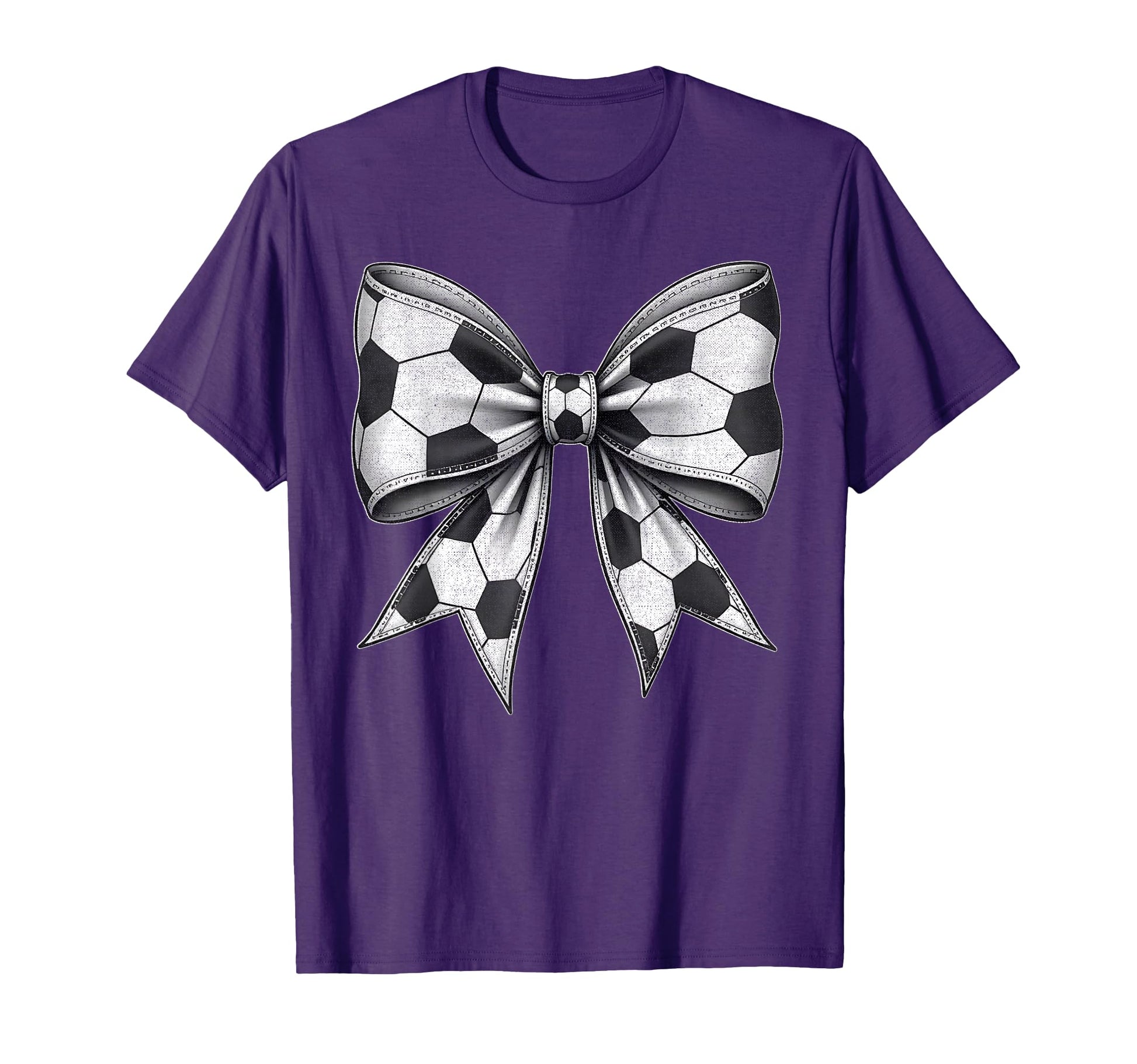 Soccer Ball Bow Mono Football Game T-Shirt - Trendy Graphic for Adults - T-Shirt, Sweatshirt, Hoodie