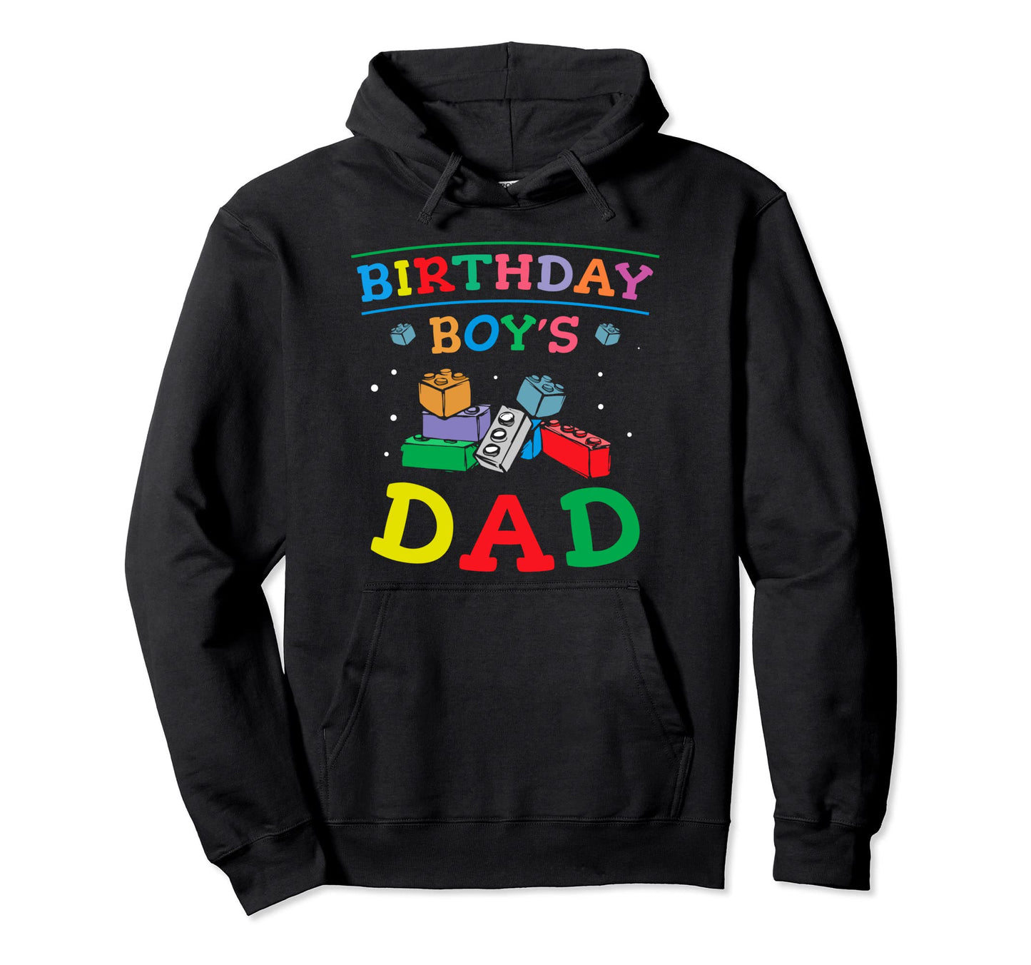 Birthday Dad Building Blocks Hoodie - Graphic Print for Adults - T-Shirt, Sweatshirt, Hoodie