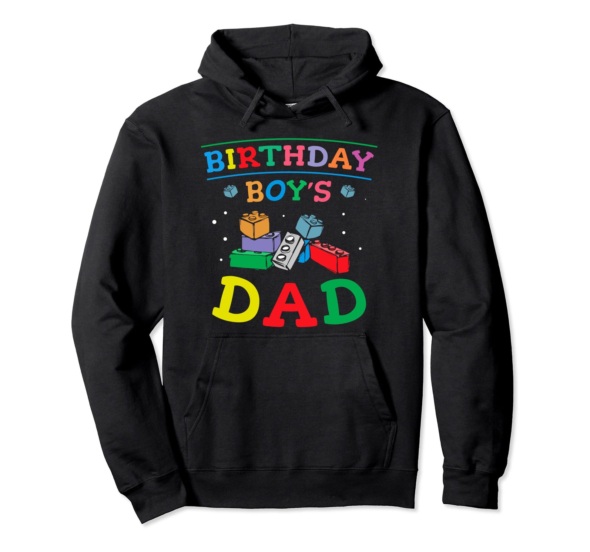 Birthday Dad Building Blocks Hoodie - Graphic Print for Adults - T-Shirt, Sweatshirt, Hoodie
