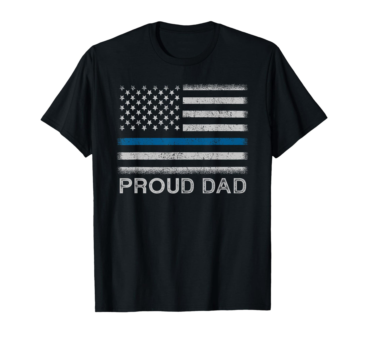 Thin Blue Line Proud Dad Police T-Shirt - Aesthetic Graphic Men Women - T-Shirt, Sweatshirt, Hoodie
