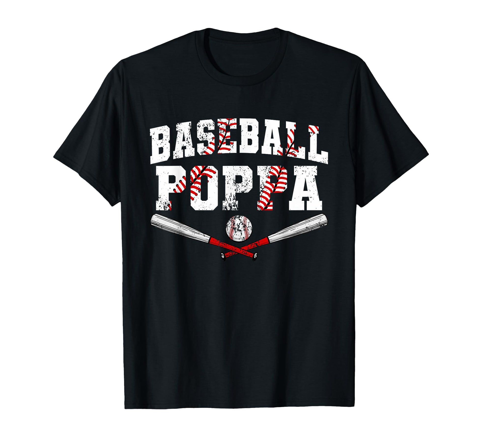 Baseball Poppa Baseball Lover Fathers Day T-Shirt - Minimalist Print Unisex - T-Shirt, Sweatshirt, Hoodie