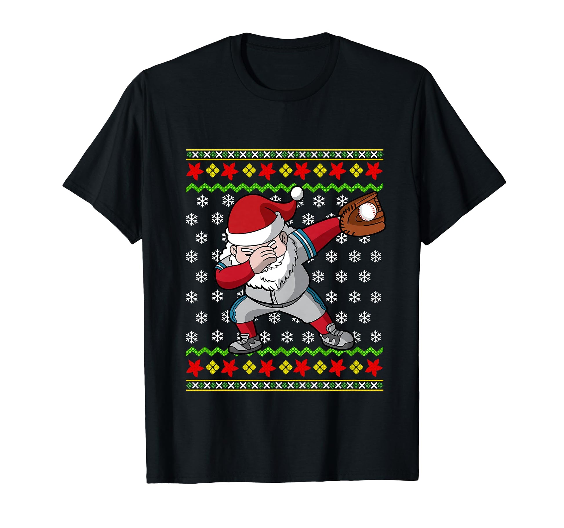 Santa Claus Baseball Player Dabbing Pose T-Shirt - Aesthetic Graphic Unisex - T-Shirt, Sweatshirt, Hoodie