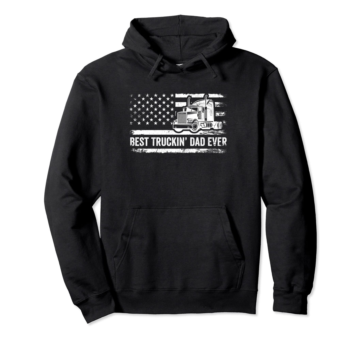 Usa American Flag Truck Best Truckin Hoodie - Custom Art Print for Adults - T-Shirt, Sweatshirt, Hoodie