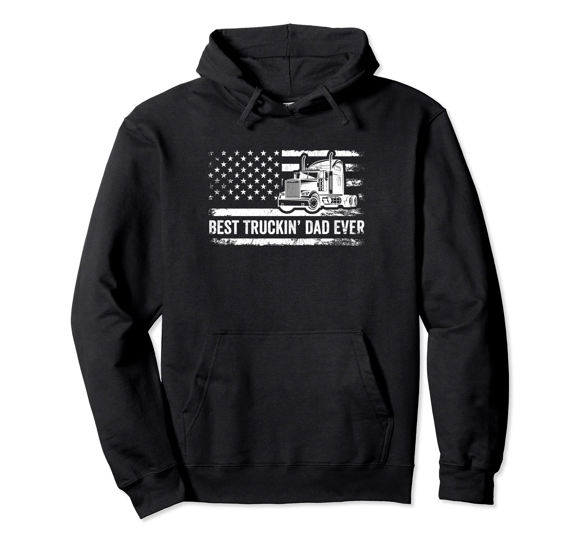 Usa American Flag Truck Best Truckin Hoodie - Custom Art Print for Adults - T-Shirt, Sweatshirt, Hoodie