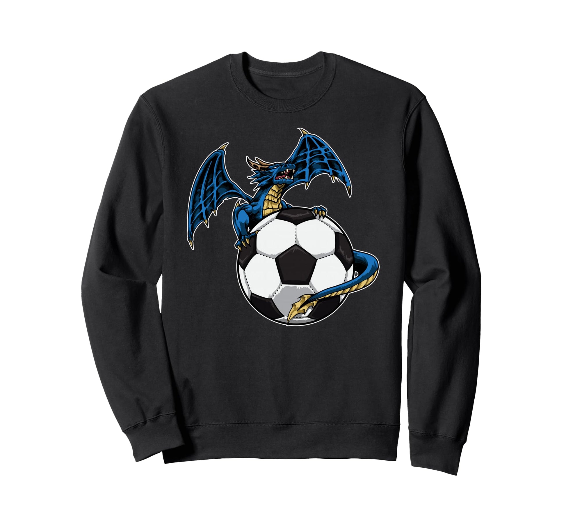 Soccer Dragon Sitting Soccer Ball Sweatshirt - Fun Novelty Design Unisex - T-Shirt, Sweatshirt, Hoodie