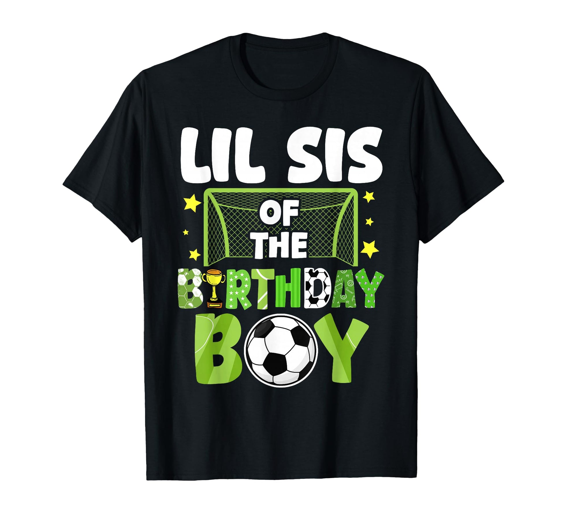 Soccer Lil Sis Birthday Party Family T-Shirt - Unique Graphic Men Women - T-Shirt, Sweatshirt, Hoodie