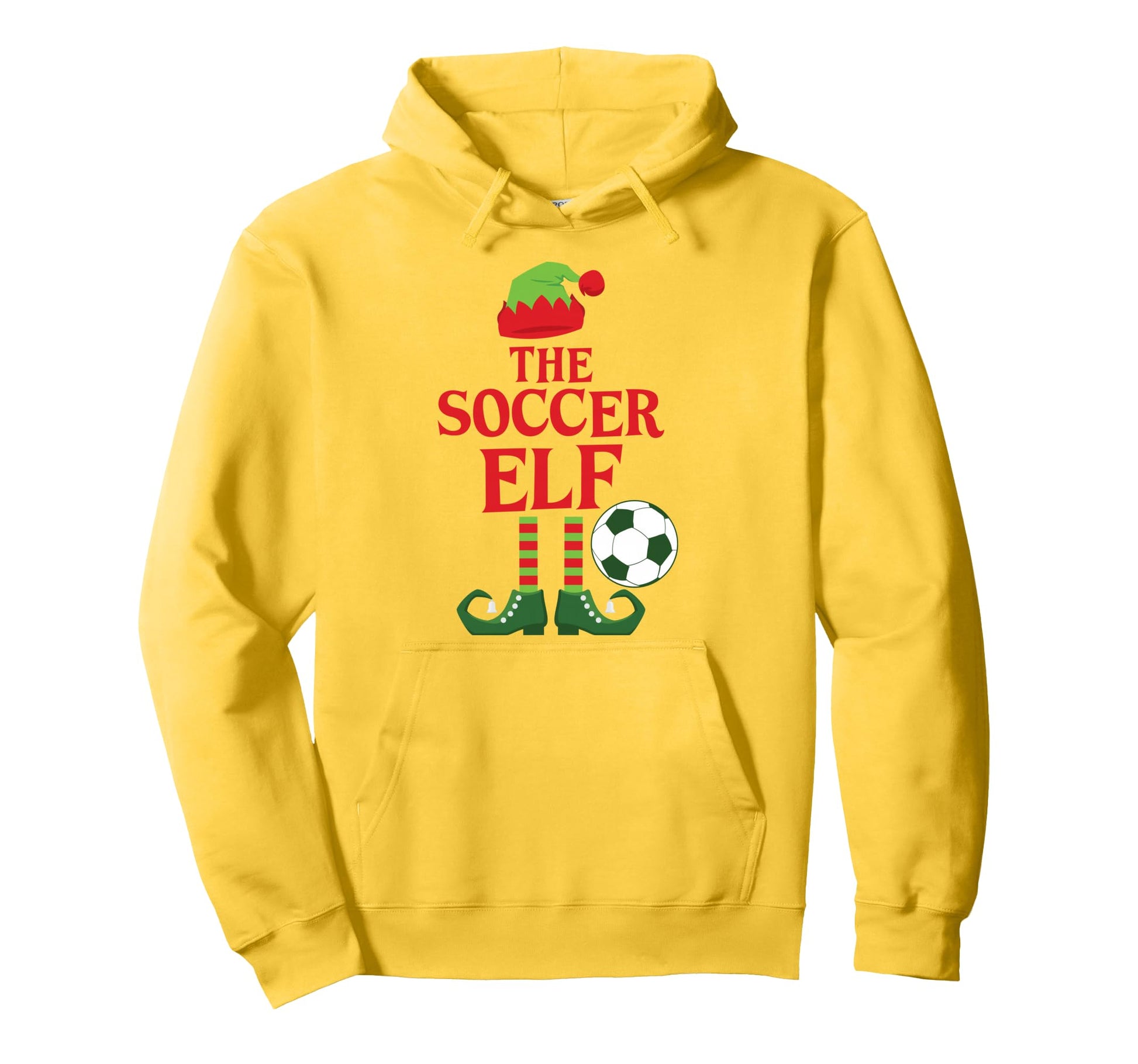 Soccer Elf Family Group Matching Party Hoodie - Fun Novelty Design Unisex - T-Shirt, Sweatshirt, Hoodie