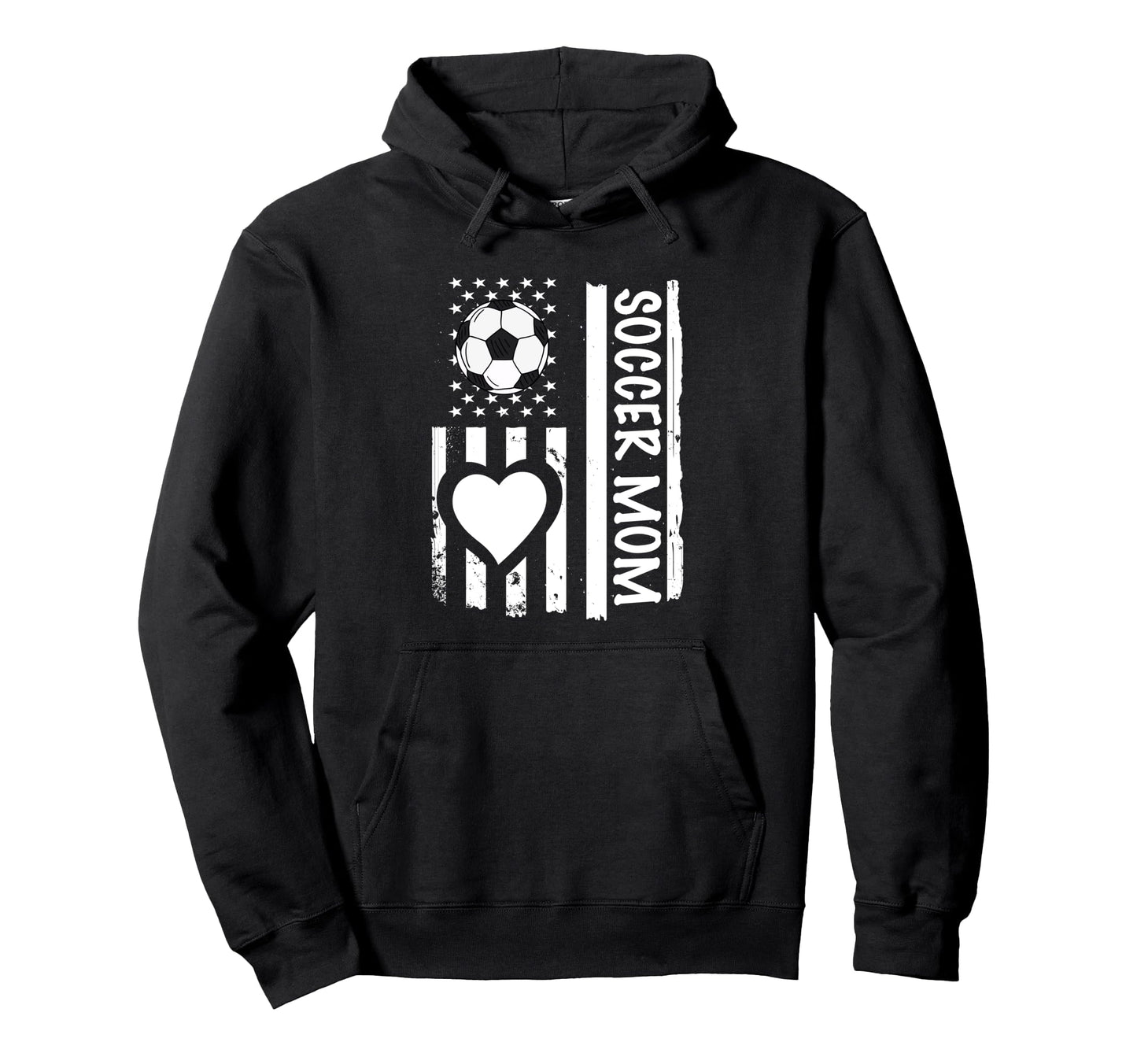 Soccer Mom Usa Flag Hoodie - Custom Art Print Unisex - T-Shirt, Sweatshirt, Hoodie