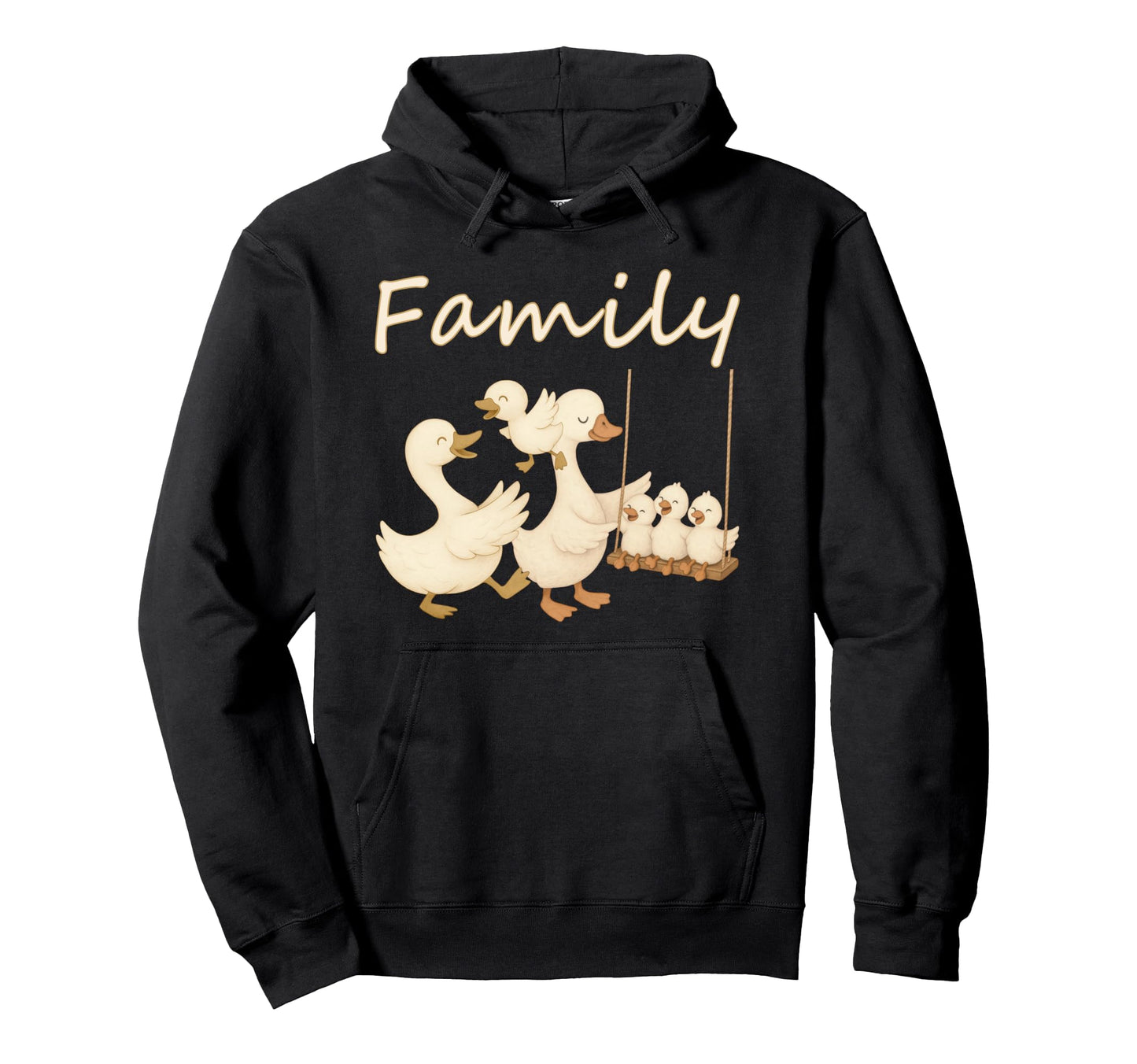 Goose Family Couple Mom Dad Children Fun Hoodie - Trendy Graphic for Adults - T-Shirt, Sweatshirt, Hoodie