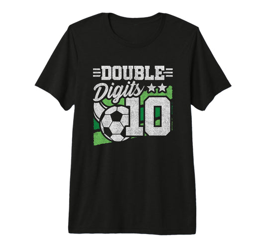 10Th Birthday Double Digits 10 Year T-Shirt - Custom Art Print for Adults - T-Shirt, Sweatshirt, Hoodie