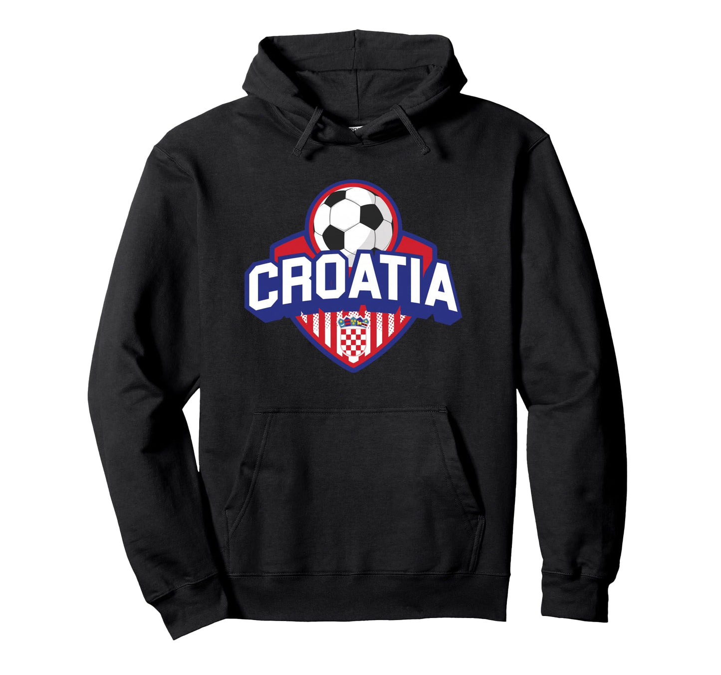 Croatian Flag Croatia Soccer Hoodie - Novelty Apparel for Adults - T-Shirt, Sweatshirt, Hoodie