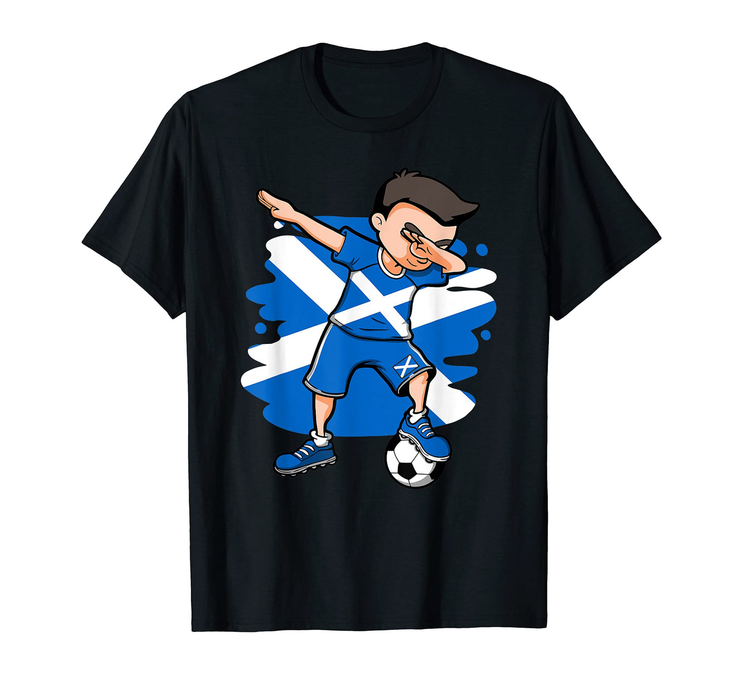 Dabbing Soccer Scotland Jersey T-Shirt - Novelty Apparel for Adults - T-Shirt, Sweatshirt, Hoodie