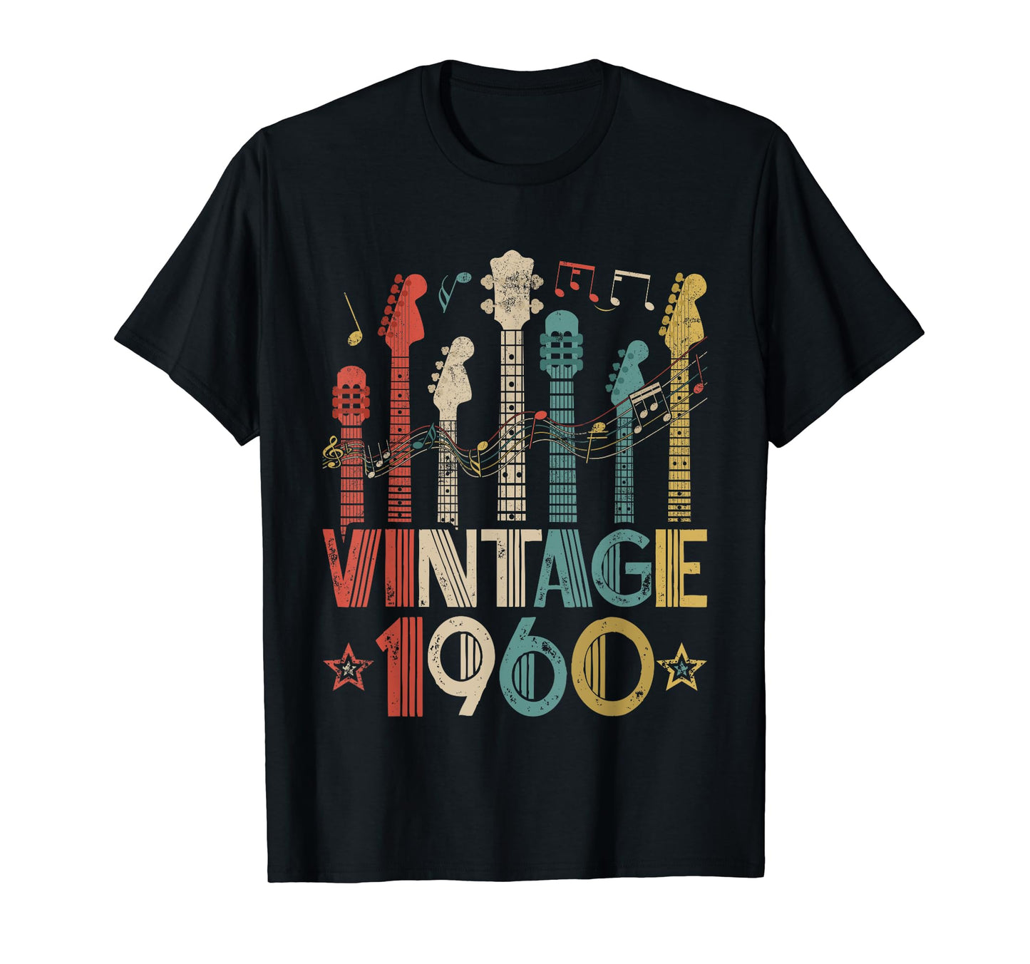 1960 Guitar Lover 1960 Birthday T-Shirt - Graphic Print for Adults - T-Shirt, Sweatshirt, Hoodie