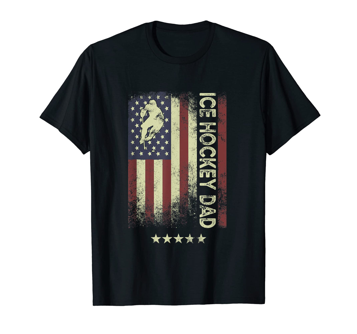 Usa American Flag Ice Hockey Dad T-Shirt - Fun Novelty Design Unisex - T-Shirt, Sweatshirt, Hoodie