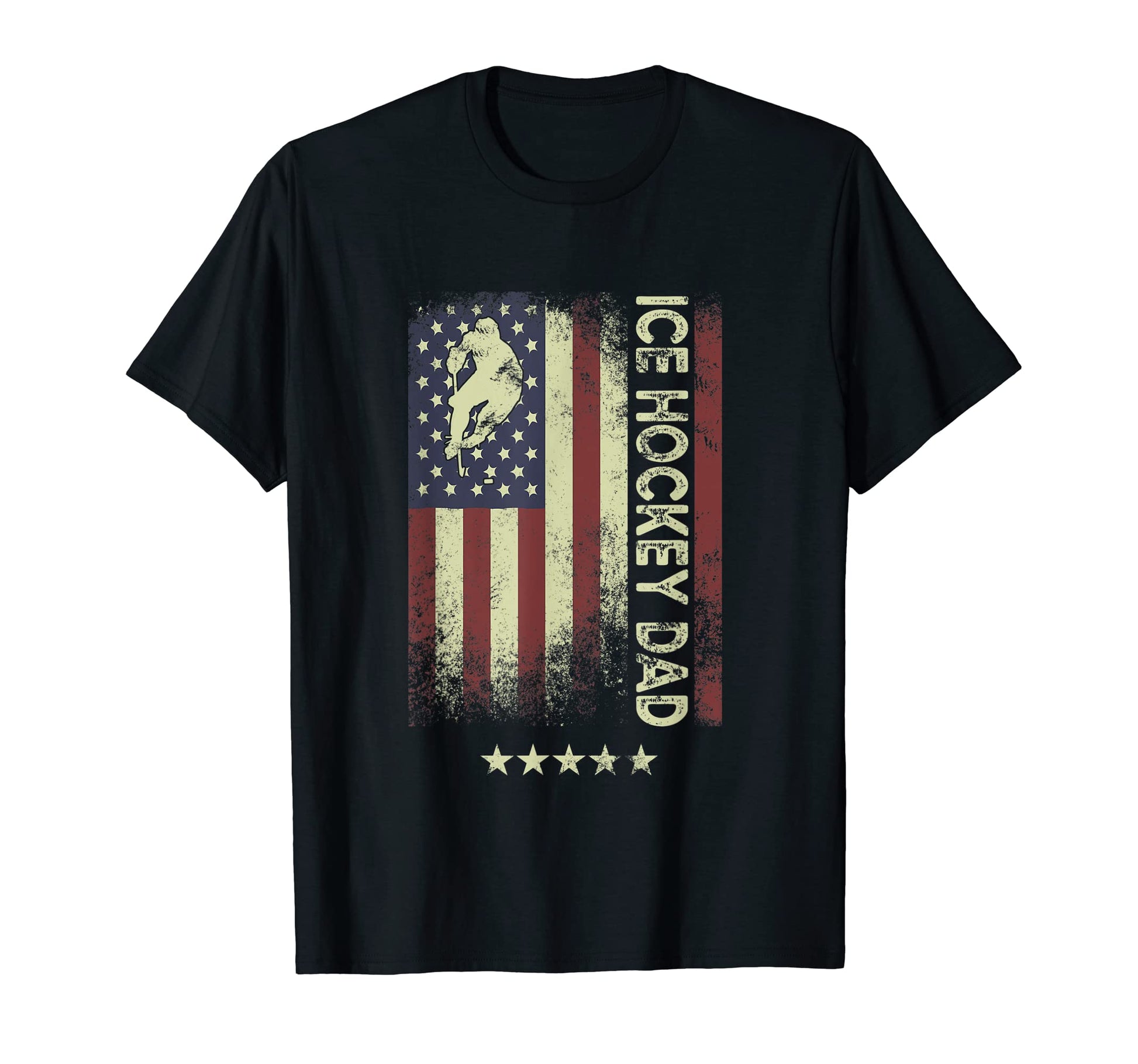 Usa American Flag Ice Hockey Dad T-Shirt - Fun Novelty Design Unisex - T-Shirt, Sweatshirt, Hoodie