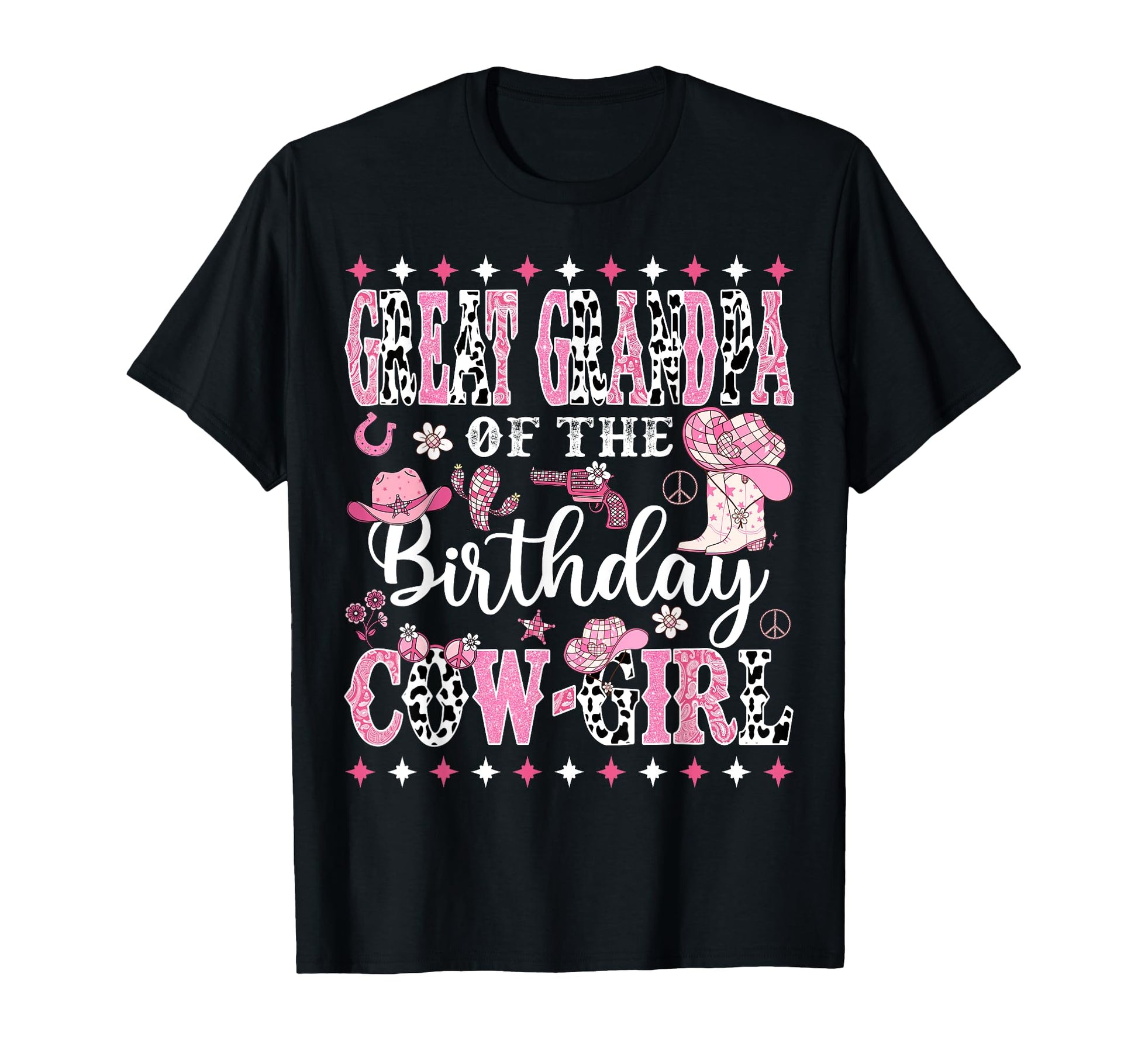Great Grandpa Birthday Cowgirl Rodeo T-Shirt - Graphic Print Men Women - T-Shirt, Sweatshirt, Hoodie