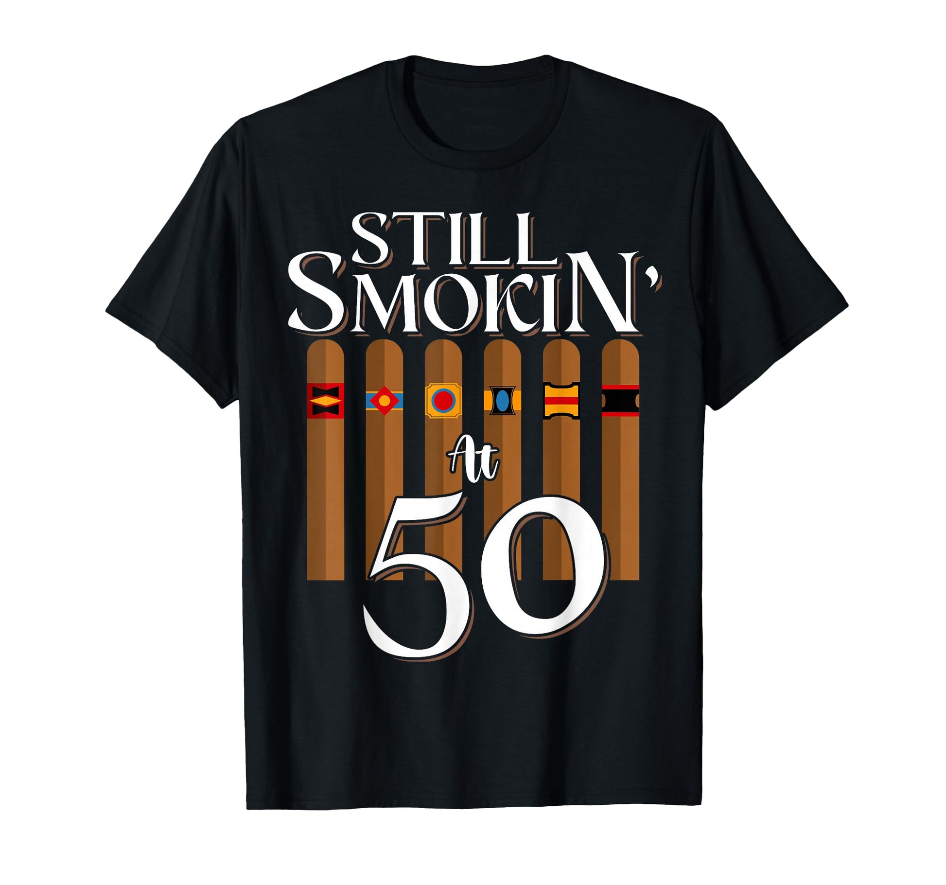Still Smoking Cigars 50Th Years Old T-Shirt - Graphic Print Men Women - T-Shirt, Sweatshirt, Hoodie