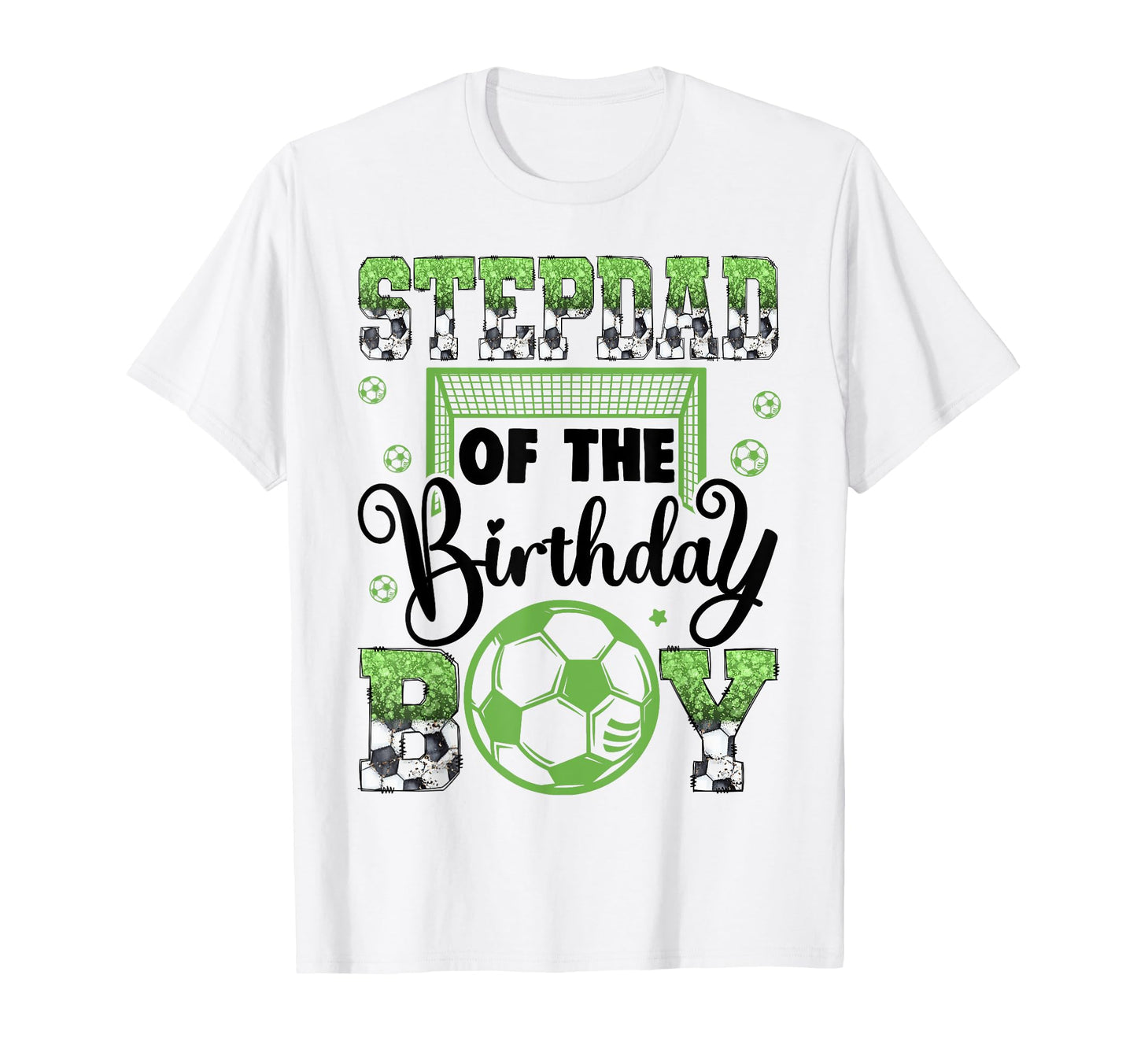 Stepdad Birthday Soccer Player Birthday T-Shirt - Custom Art Print Unisex - T-Shirt, Sweatshirt, Hoodie