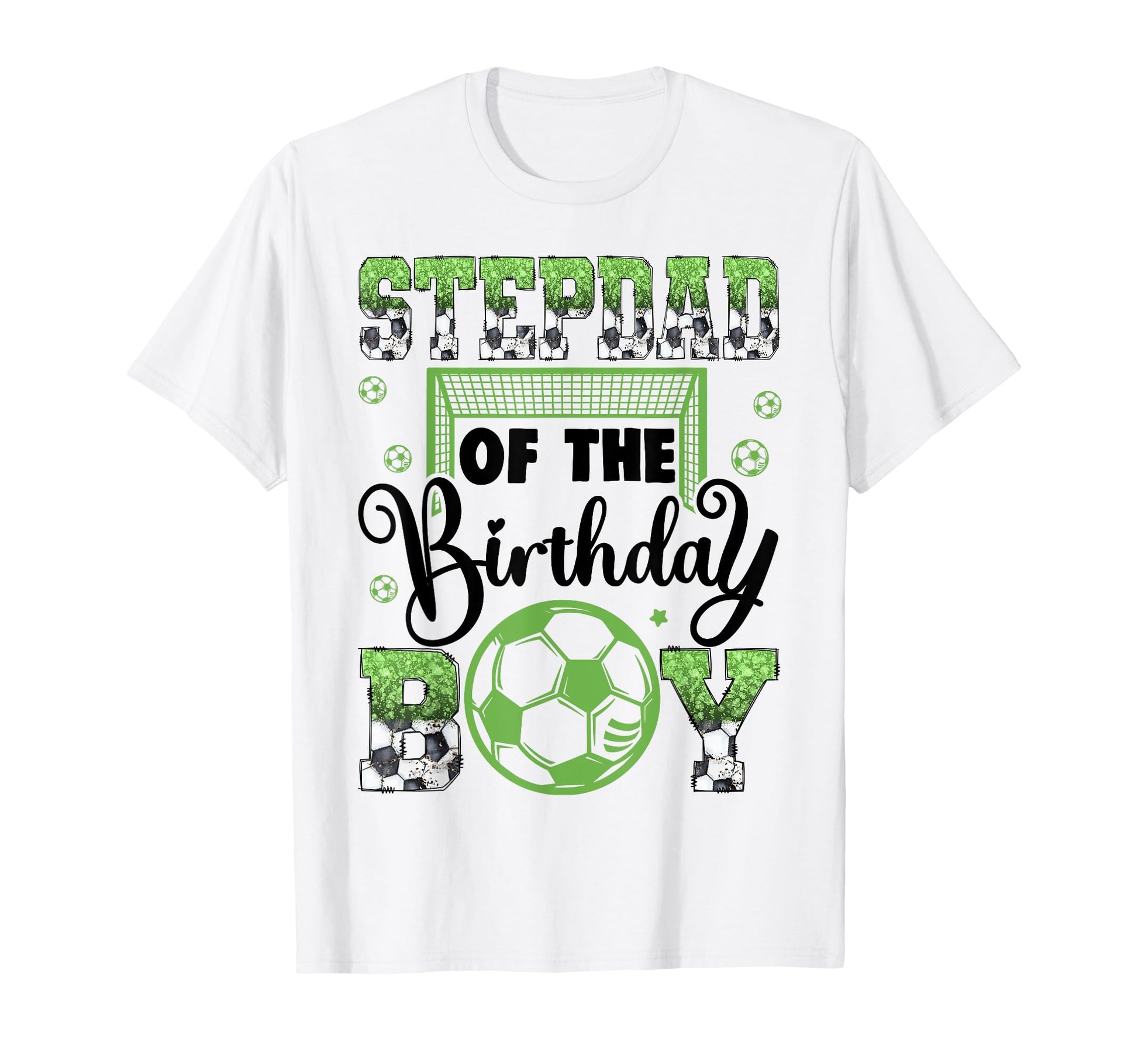 Stepdad Birthday Soccer Player Birthday T-Shirt - Custom Art Print Unisex - T-Shirt, Sweatshirt, Hoodie