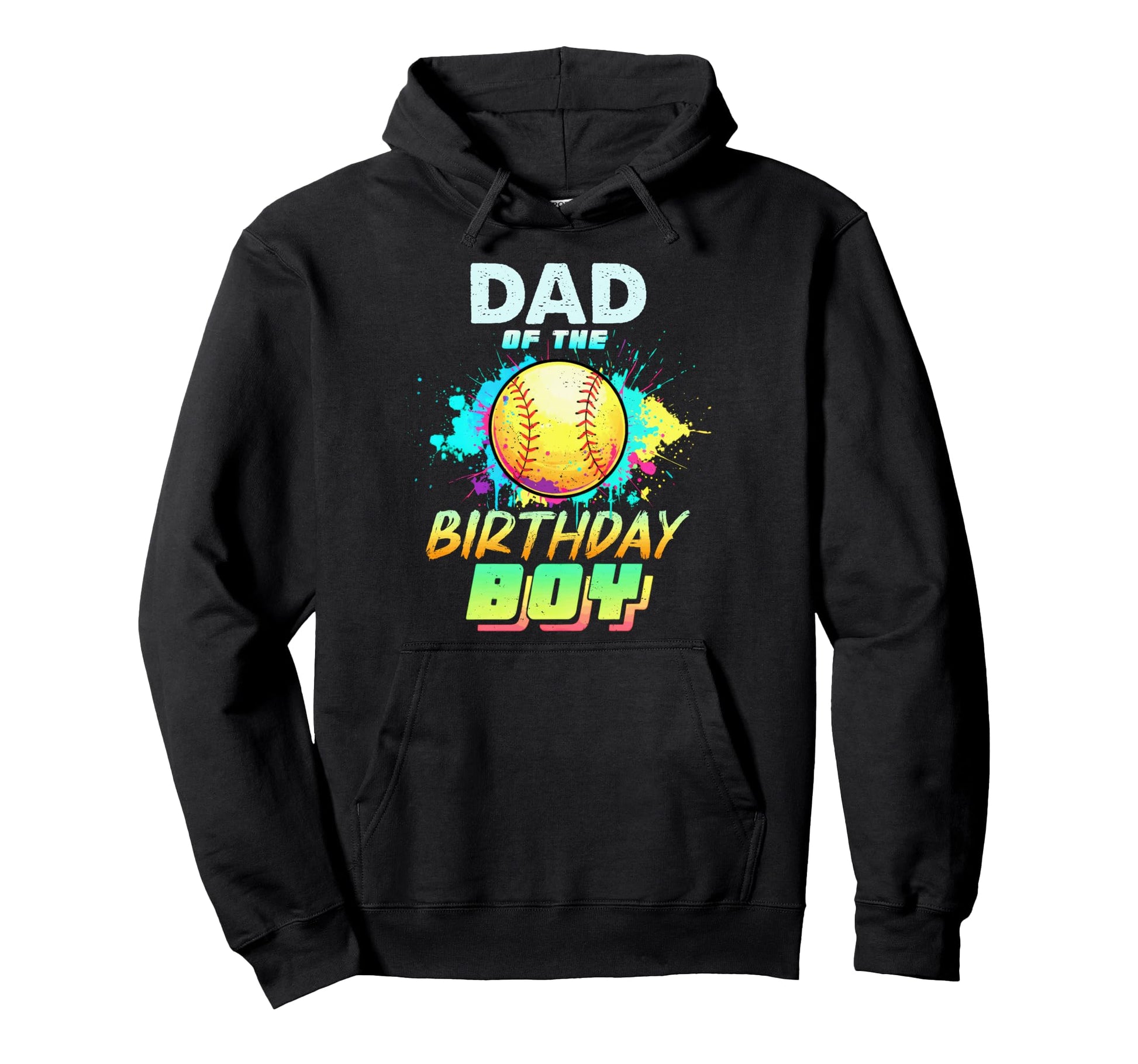 Dad Birthday Softball Matching Hoodie - Minimalist Print for Adults - T-Shirt, Sweatshirt, Hoodie