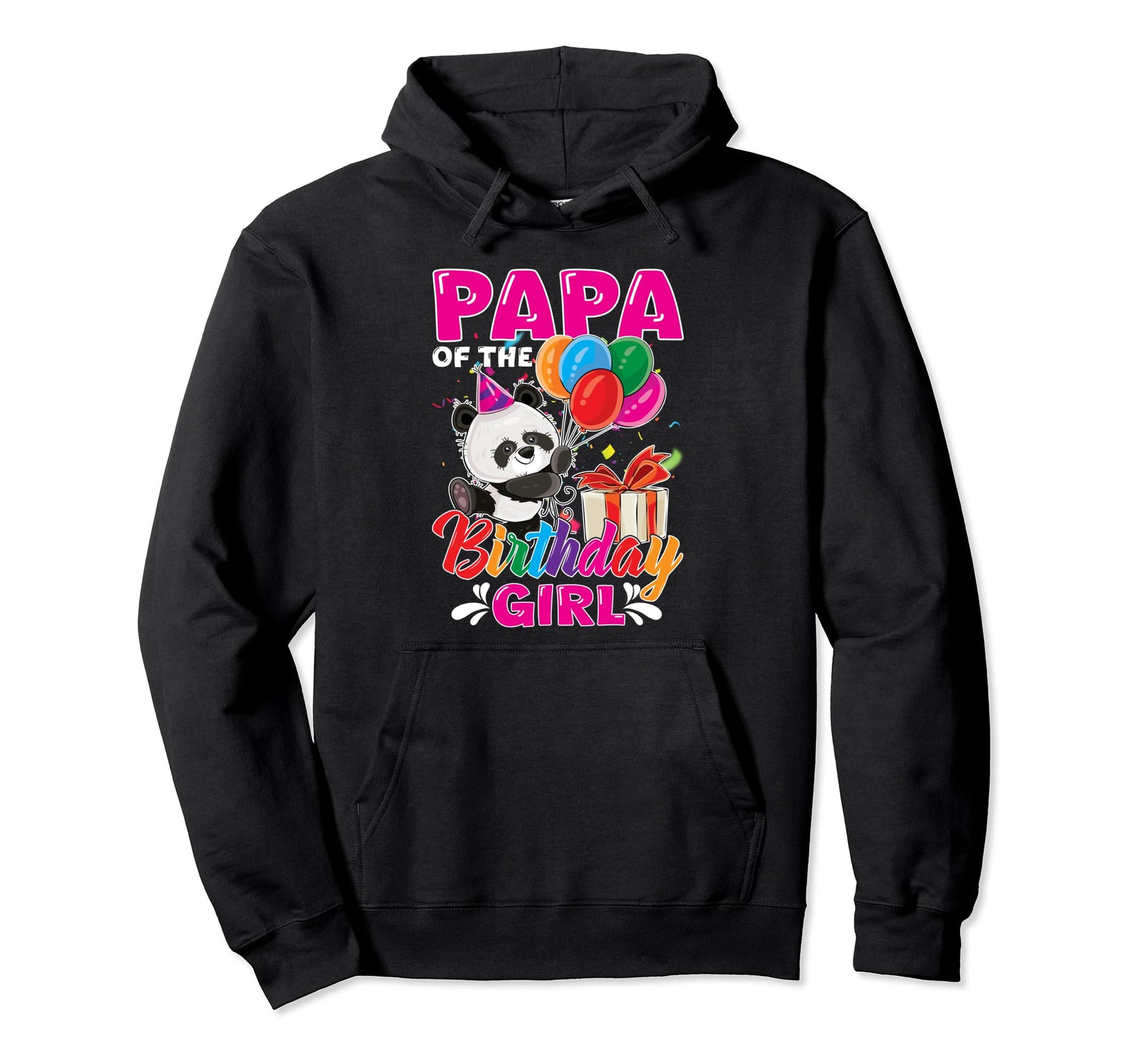 Papa Panda Bear Birthday Animal Hoodie - Fun Novelty Design for Adults - T-Shirt, Sweatshirt, Hoodie