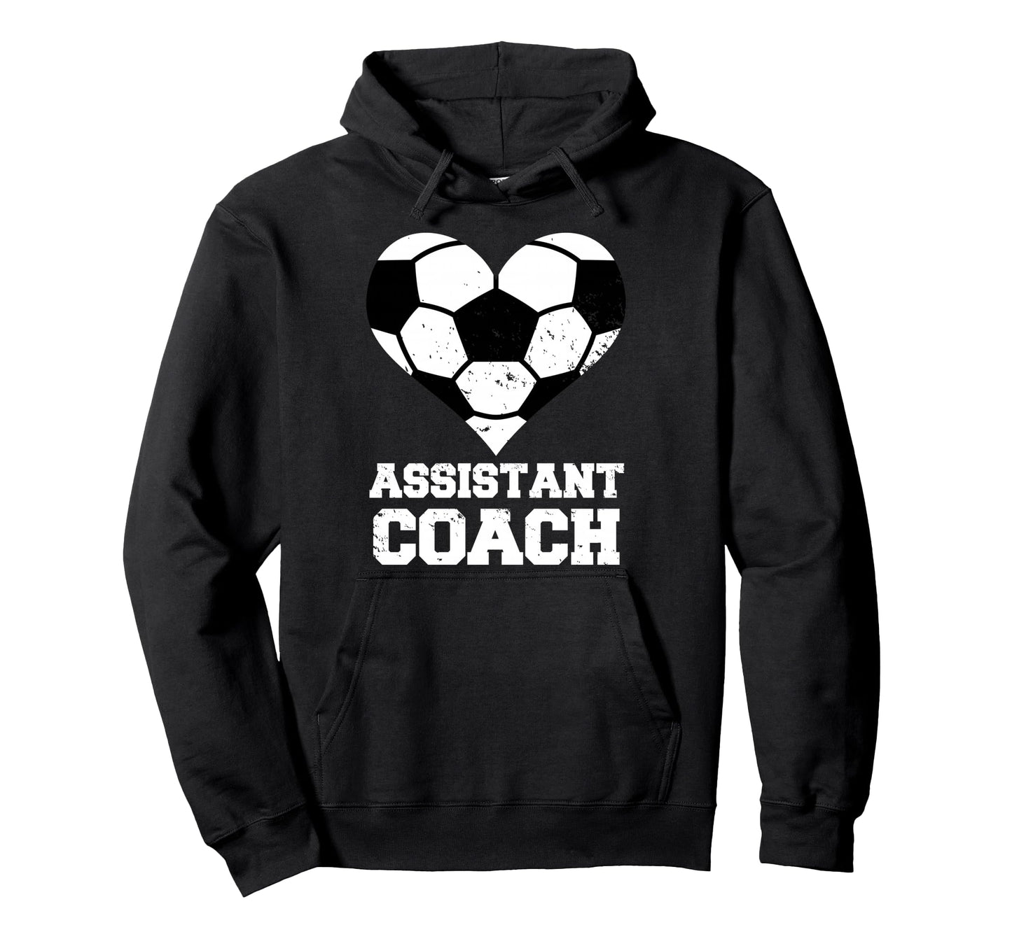 Assistant Soccer Coach Heart Funny Hoodie - Graphic Print Men Women - T-Shirt, Sweatshirt, Hoodie