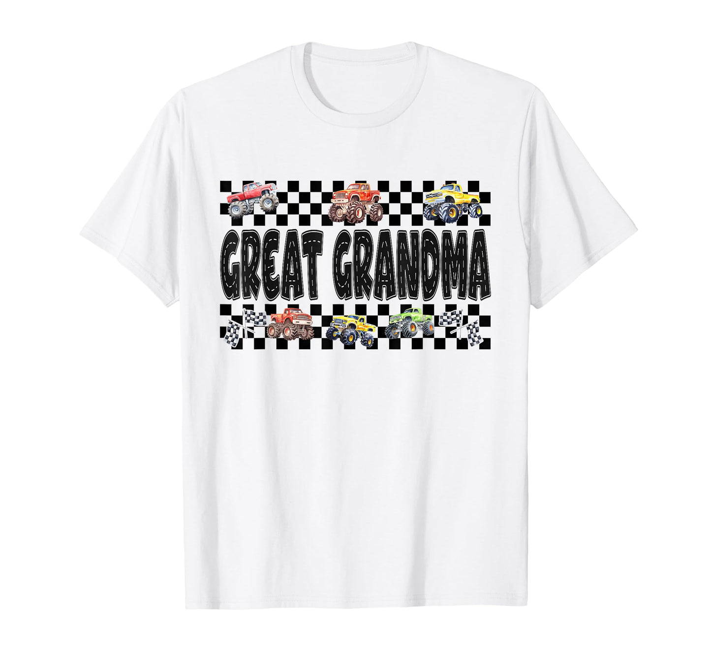 Great Grandma Monster Truck Family Crew T-Shirt - Custom Art Print Unisex - T-Shirt, Sweatshirt, Hoodie