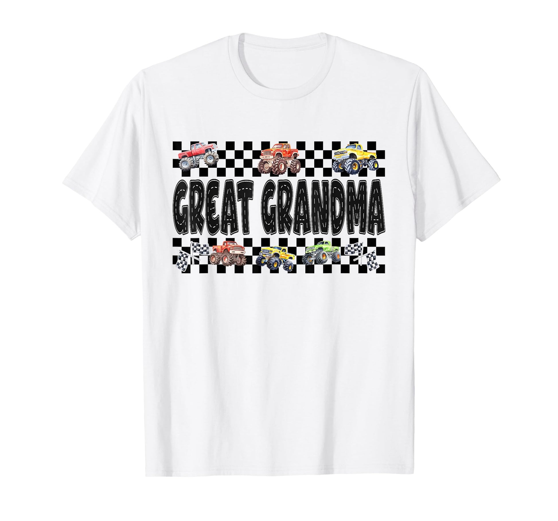 Great Grandma Monster Truck Family Crew T-Shirt - Custom Art Print Unisex - T-Shirt, Sweatshirt, Hoodie