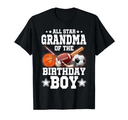 All Star Grandma Birthday Basketball T-Shirt - Custom Art Print Unisex - T-Shirt, Sweatshirt, Hoodie