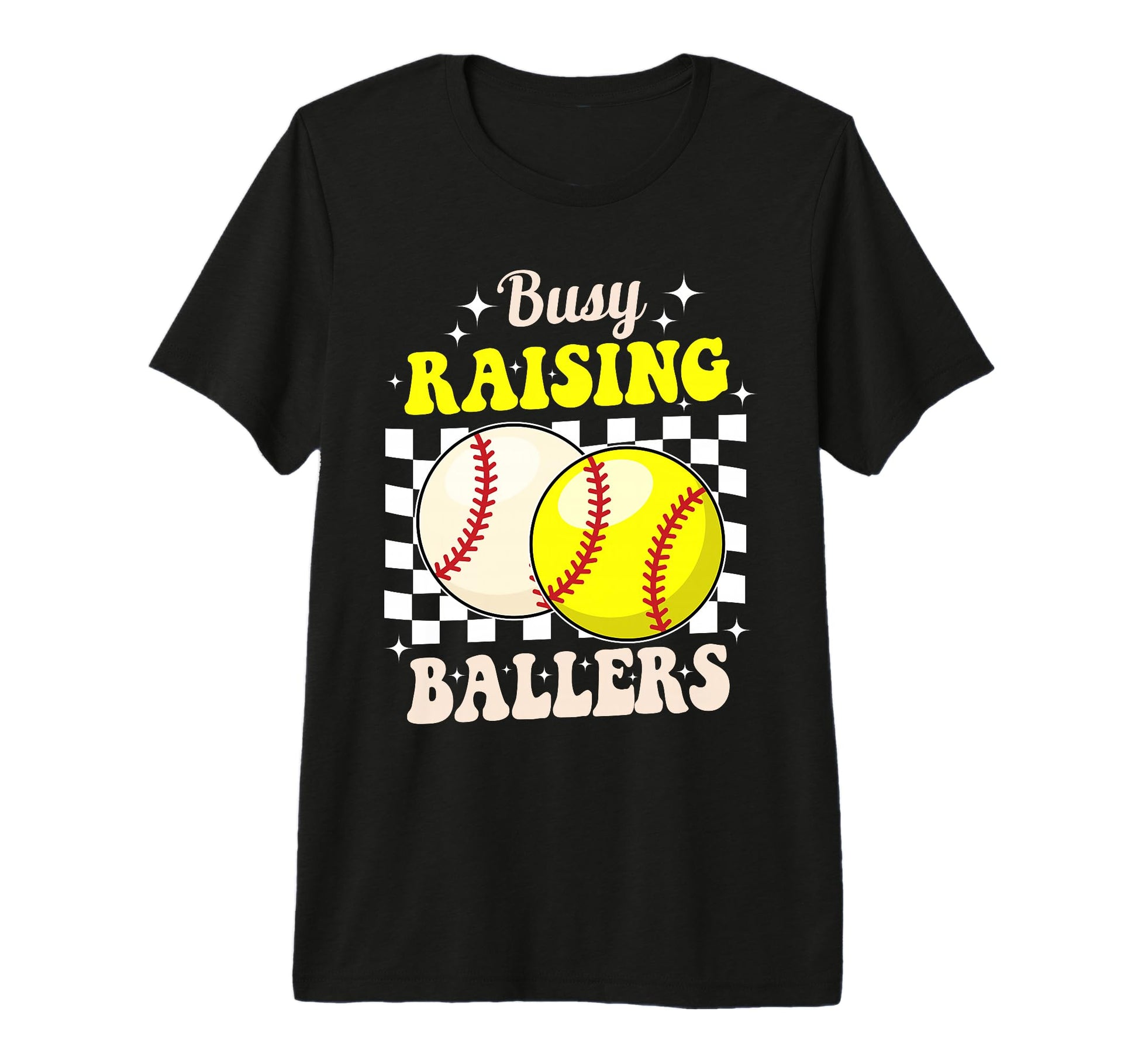 Busy Raising Ballers Softball And T-Shirt - Aesthetic Graphic Unisex - T-Shirt, Sweatshirt, Hoodie