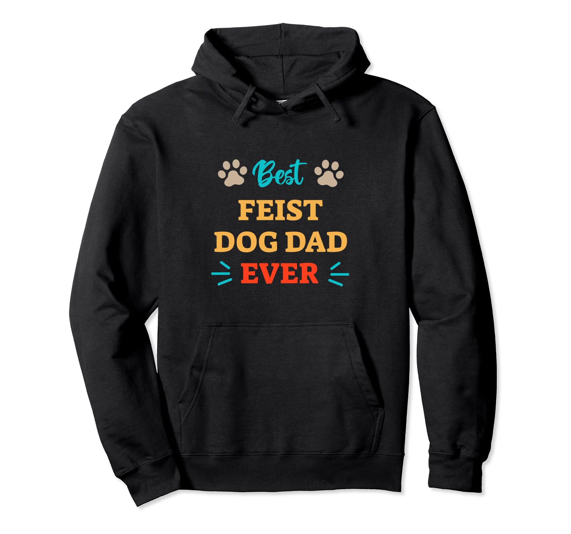 Best Feist Dog Dad Ever Hoodie - Minimalist Print Men Women - T-Shirt, Sweatshirt, Hoodie
