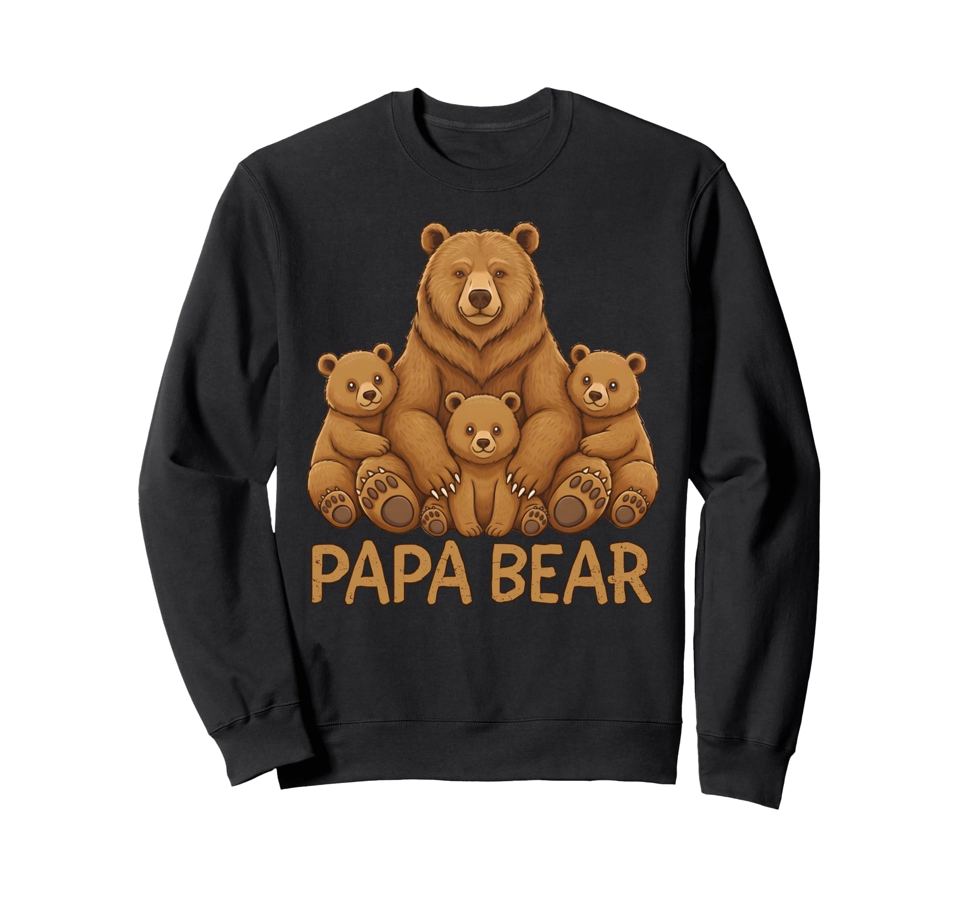 Papa Bear Three Cubs Family Sweatshirt - Novelty Apparel for Adults - T-Shirt, Sweatshirt, Hoodie