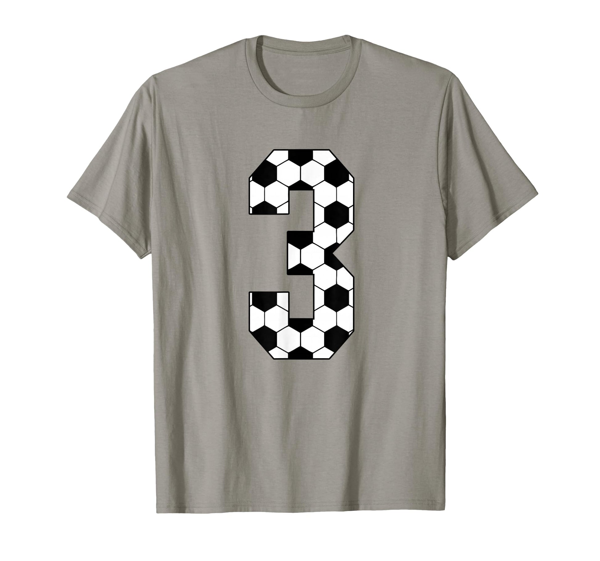 Number 3 Soccer 3Rd Birthday Soccer T-Shirt - Novelty Apparel for Adults - T-Shirt, Sweatshirt, Hoodie