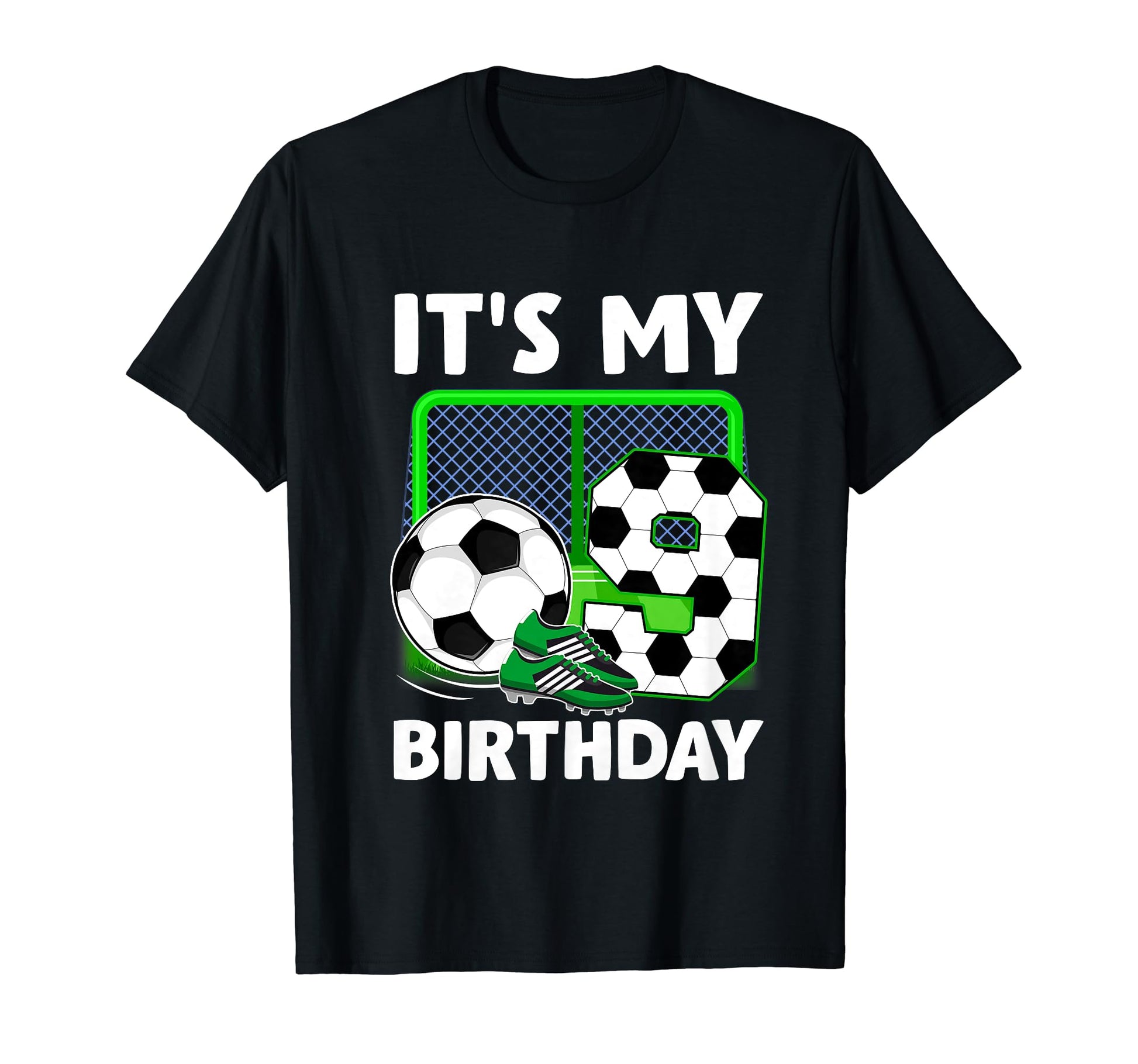 Its My 9Th Soccer Party 9 Year Old T-Shirt - Custom Art Print Unisex - T-Shirt, Sweatshirt, Hoodie
